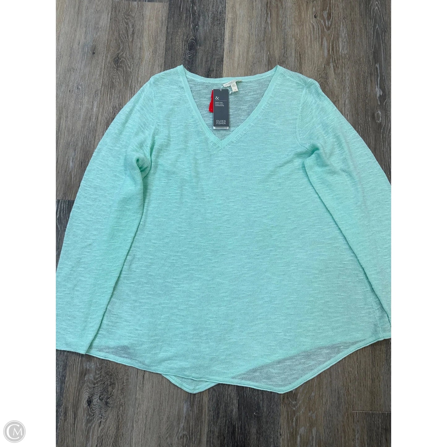Sweater By Eileen Fisher In Green, Size: 1x