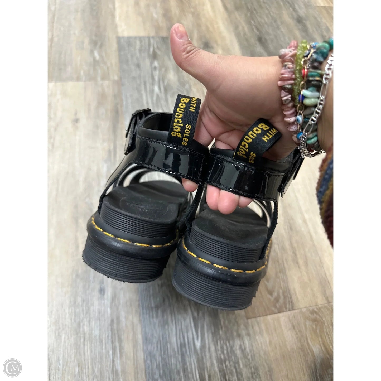 Sandals Heels Platform By Dr Martens In Black, Size: 8