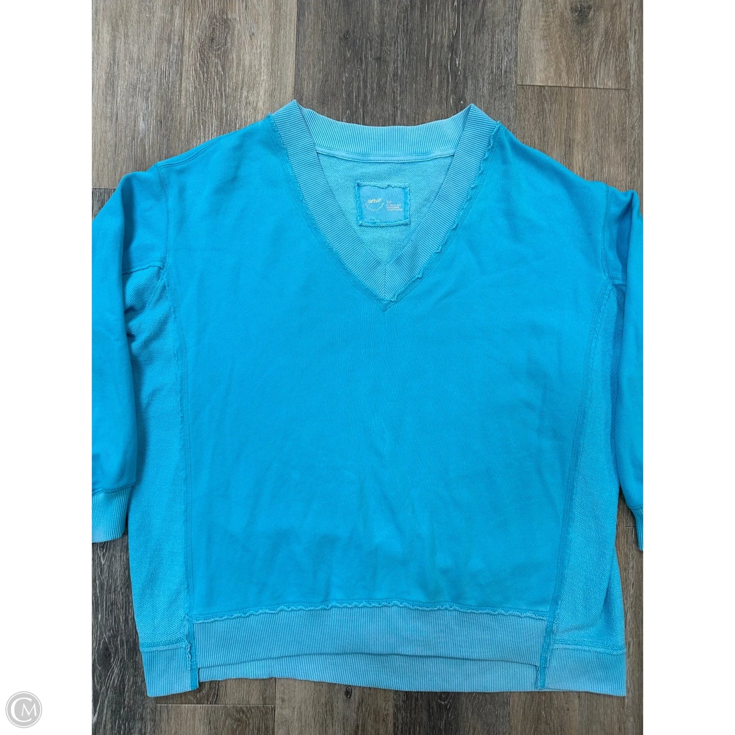 Sweatshirt Collar By Aerie In Blue, Size: M