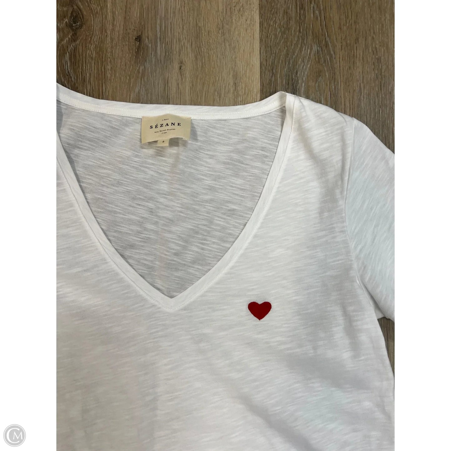 Top Short Sleeve By Sezane In White, Size: S