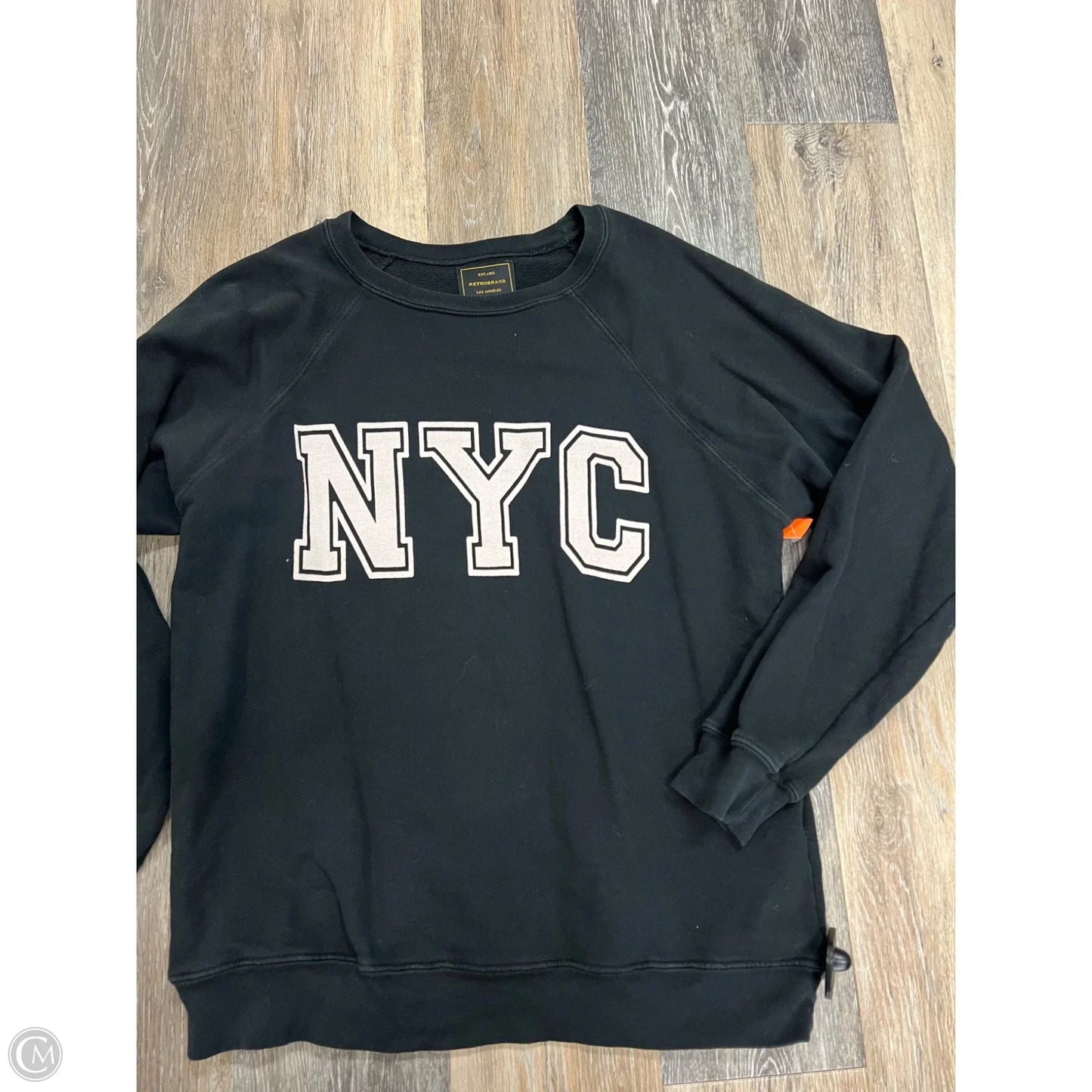 Sweatshirt Crewneck By Retrobrand In Black, Size: S