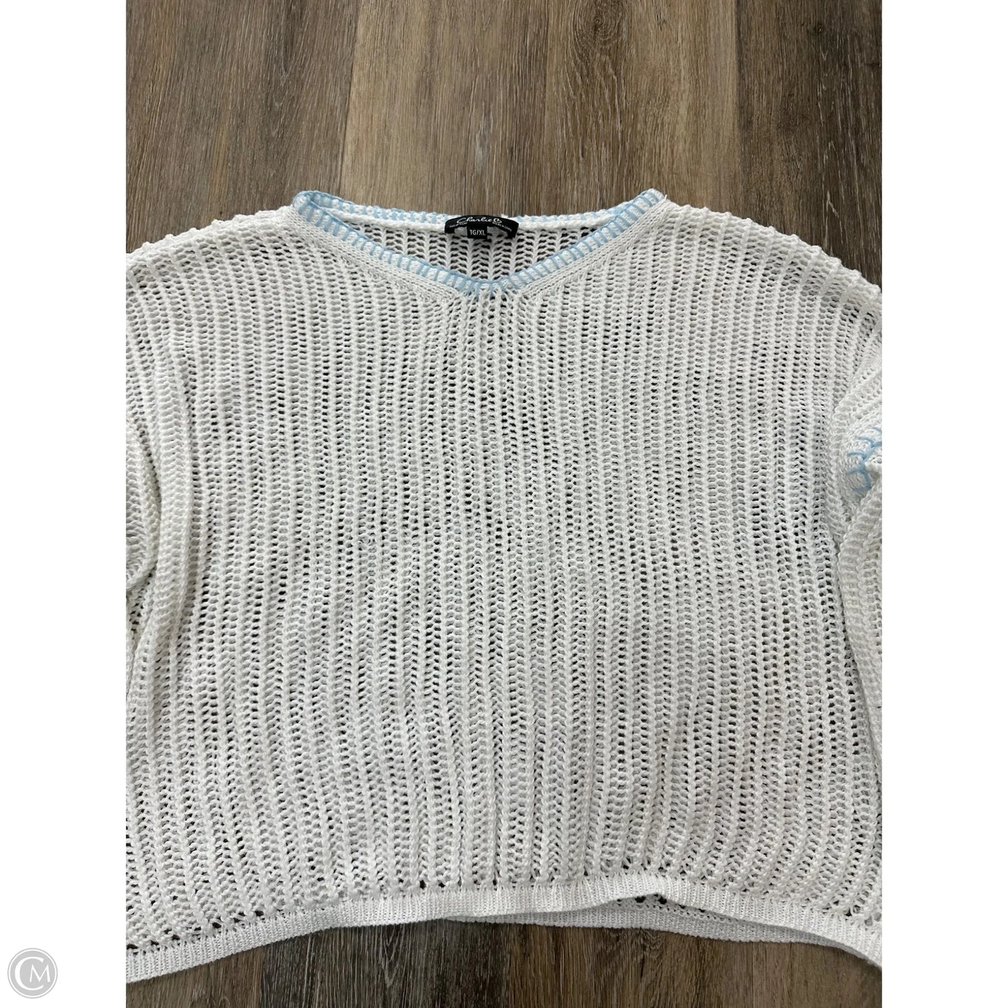 Sweater By Charlie B In White, Size: Xl