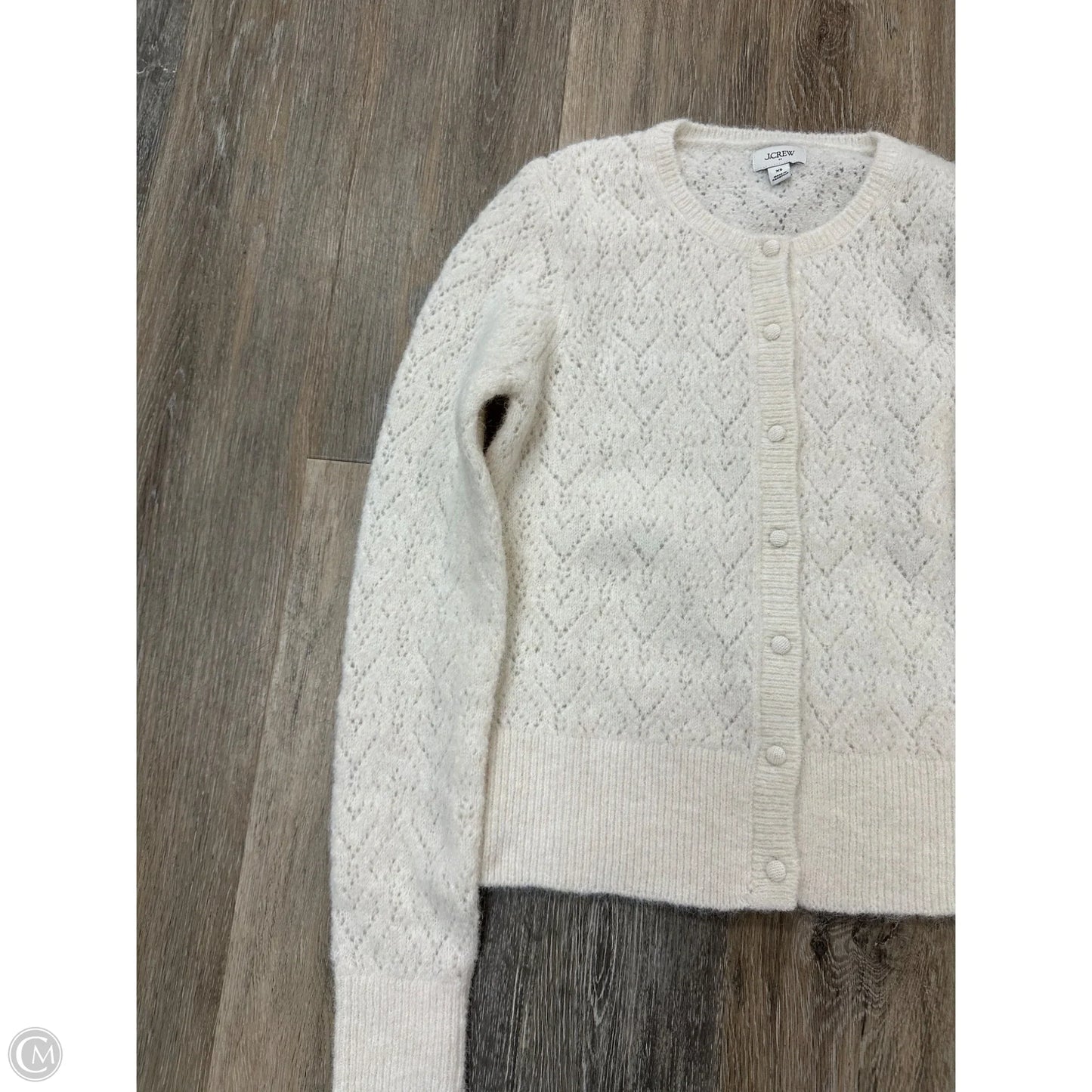 Sweater Cardigan By J. Crew In Cream, Size: Xs