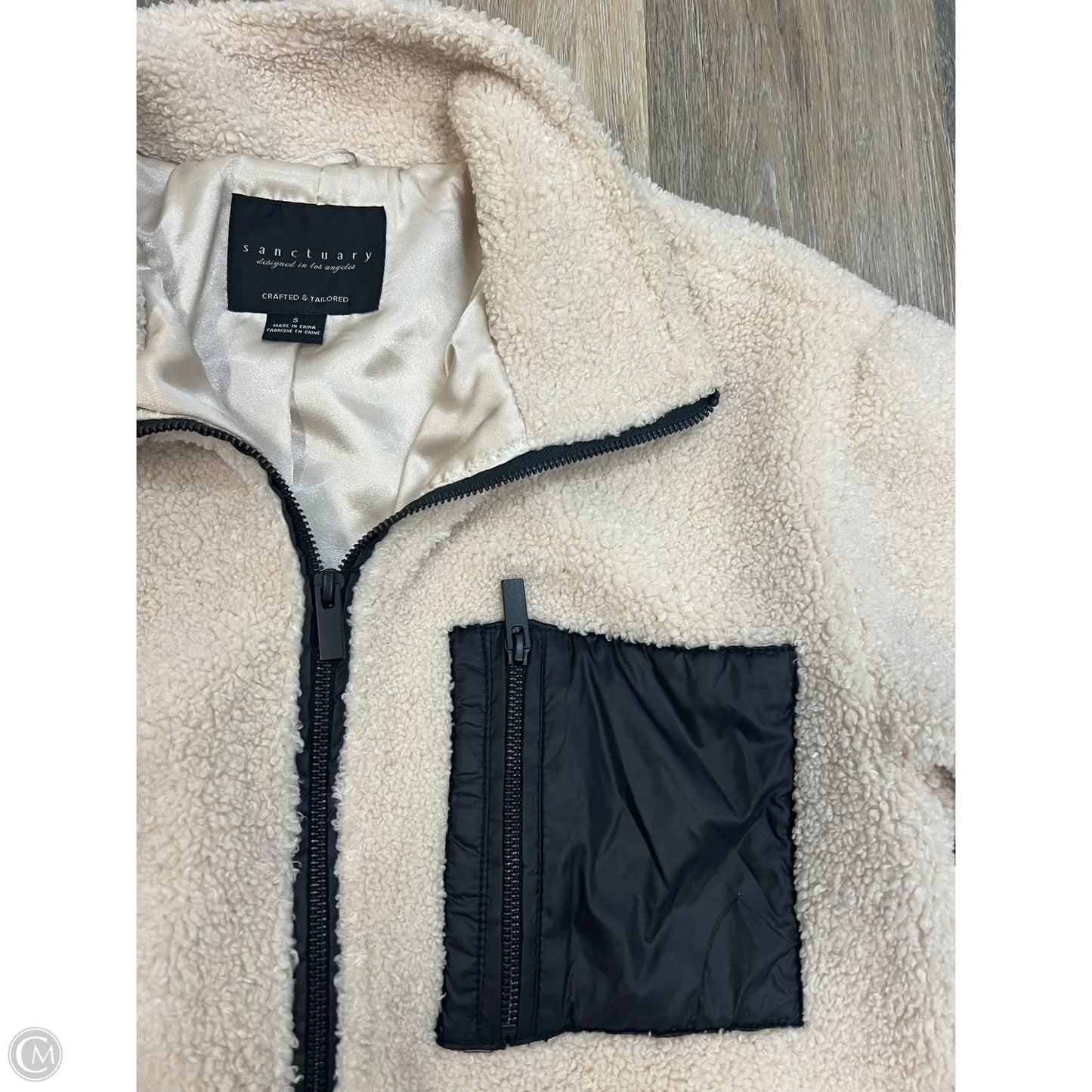 -Jacket Faux Fur & Sherpa By Sanctuary In Cream, Size: S