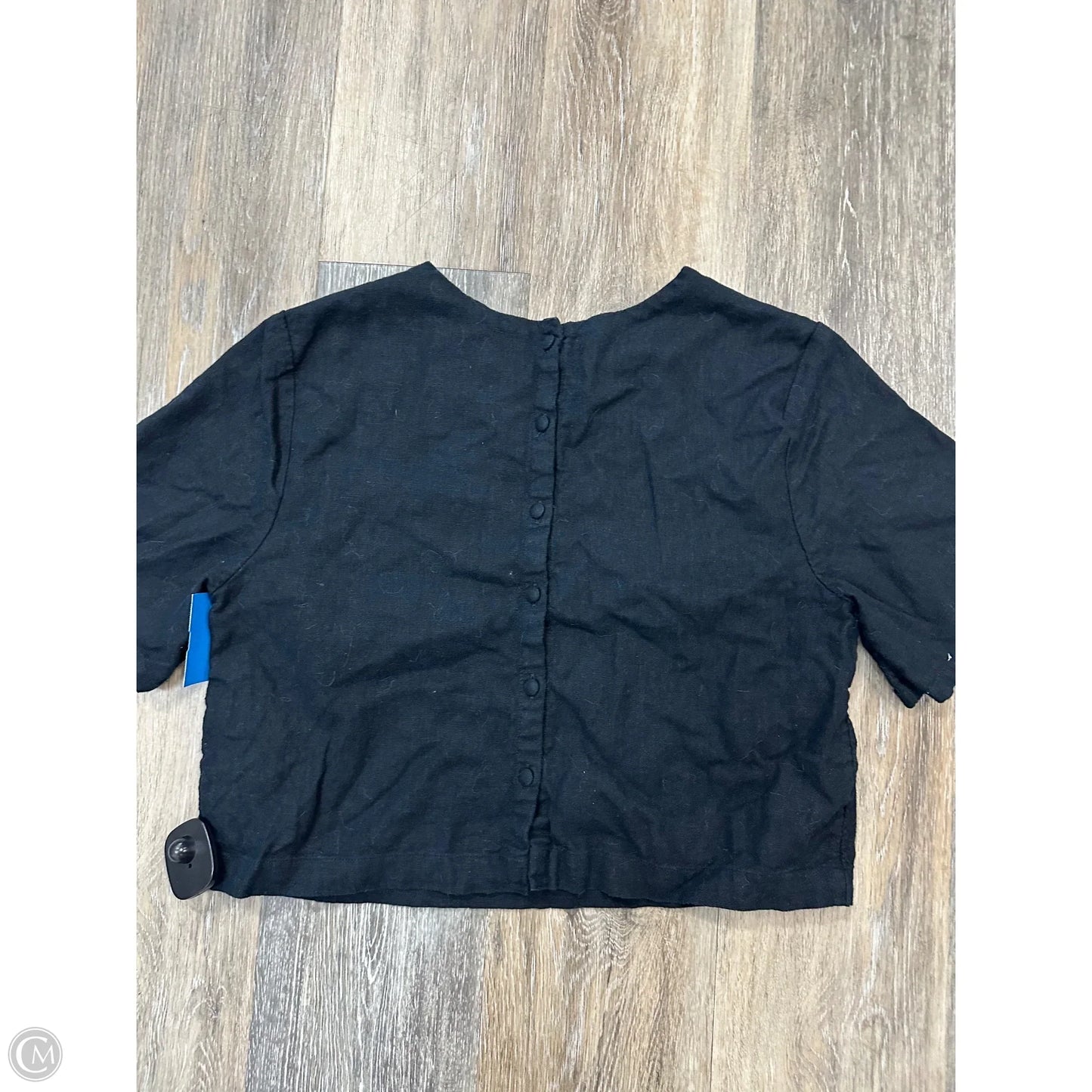 Blouse Short Sleeve By Abercrombie And Fitch In Black, Size: S