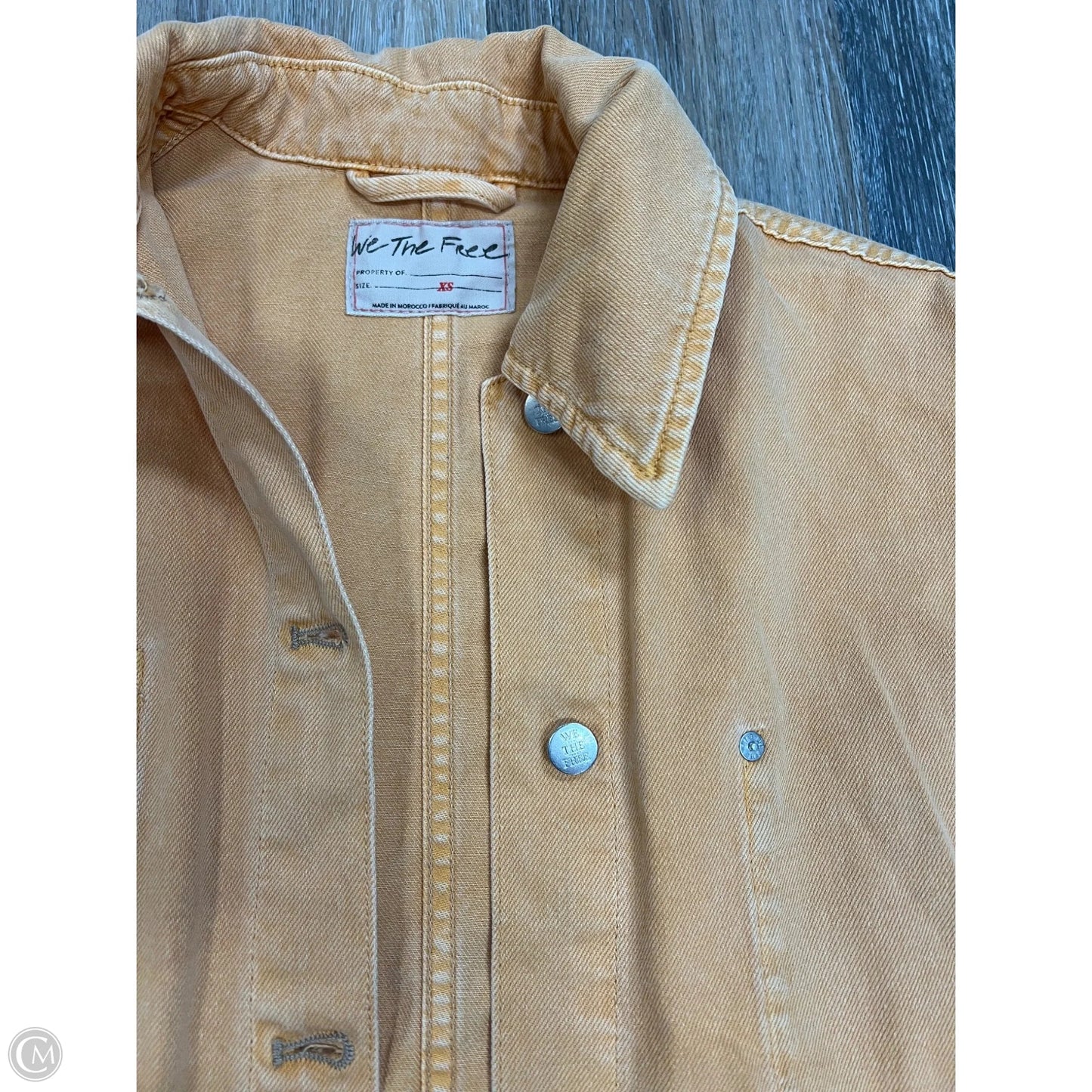 Jacket Denim By We The Free In Orange Denim, Size: Xs