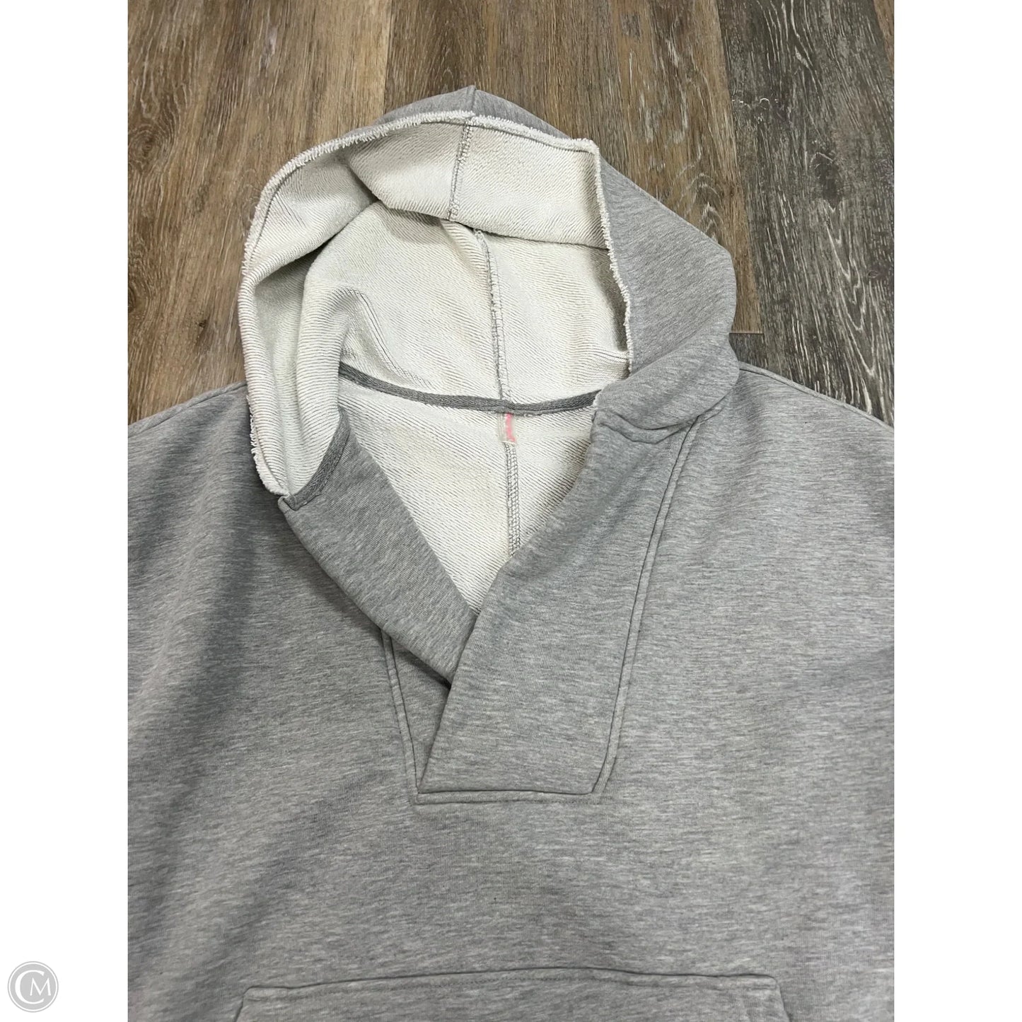 Sweatshirt Hoodie By Free People In Grey, Size: M