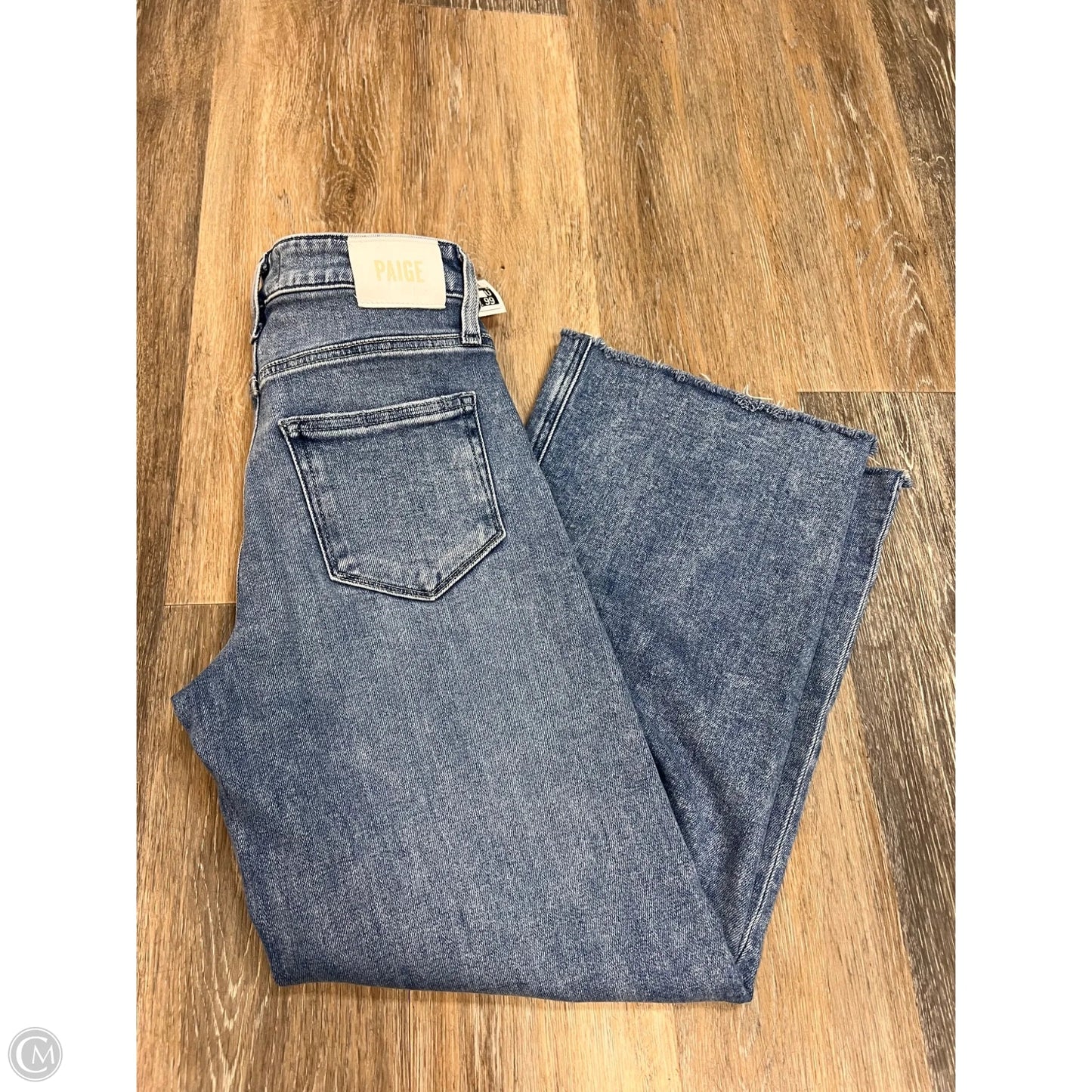 Jeans Cropped By Paige In Blue Denim, Size: 0/24