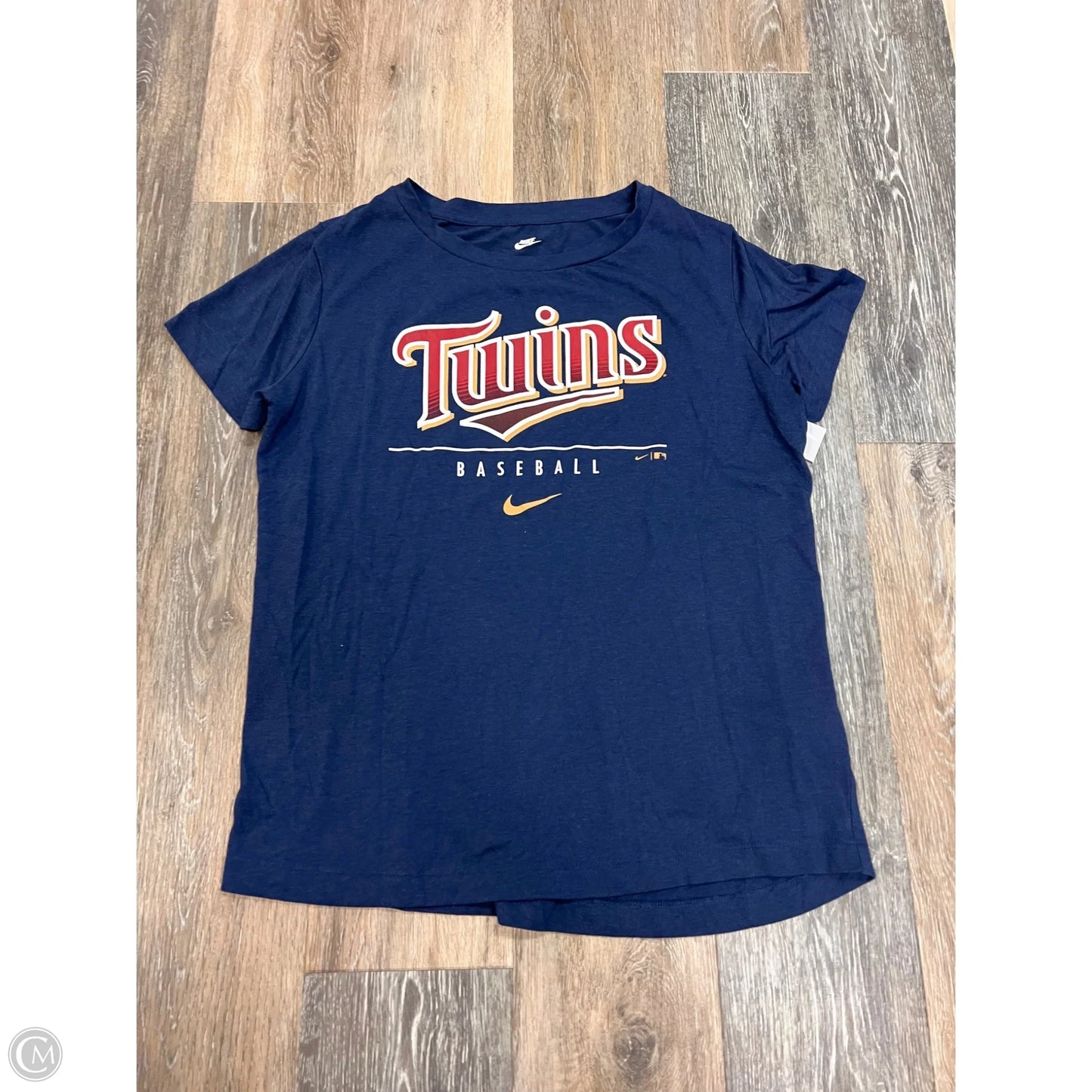 *Athletic Top Short Sleeve By Nike Apparel In Blue, Size: M