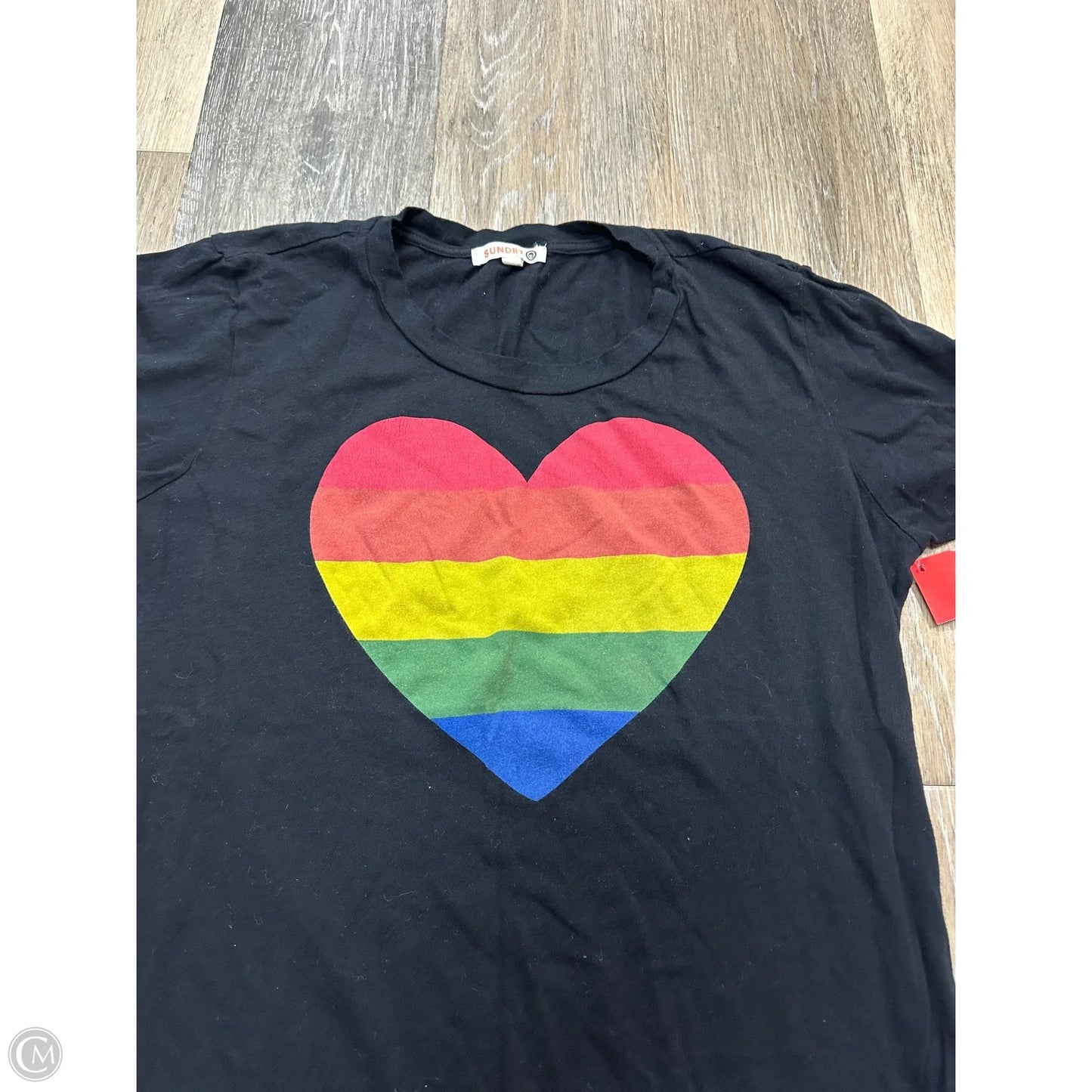 Top Short Sleeve By Sundry In Black, Size: M