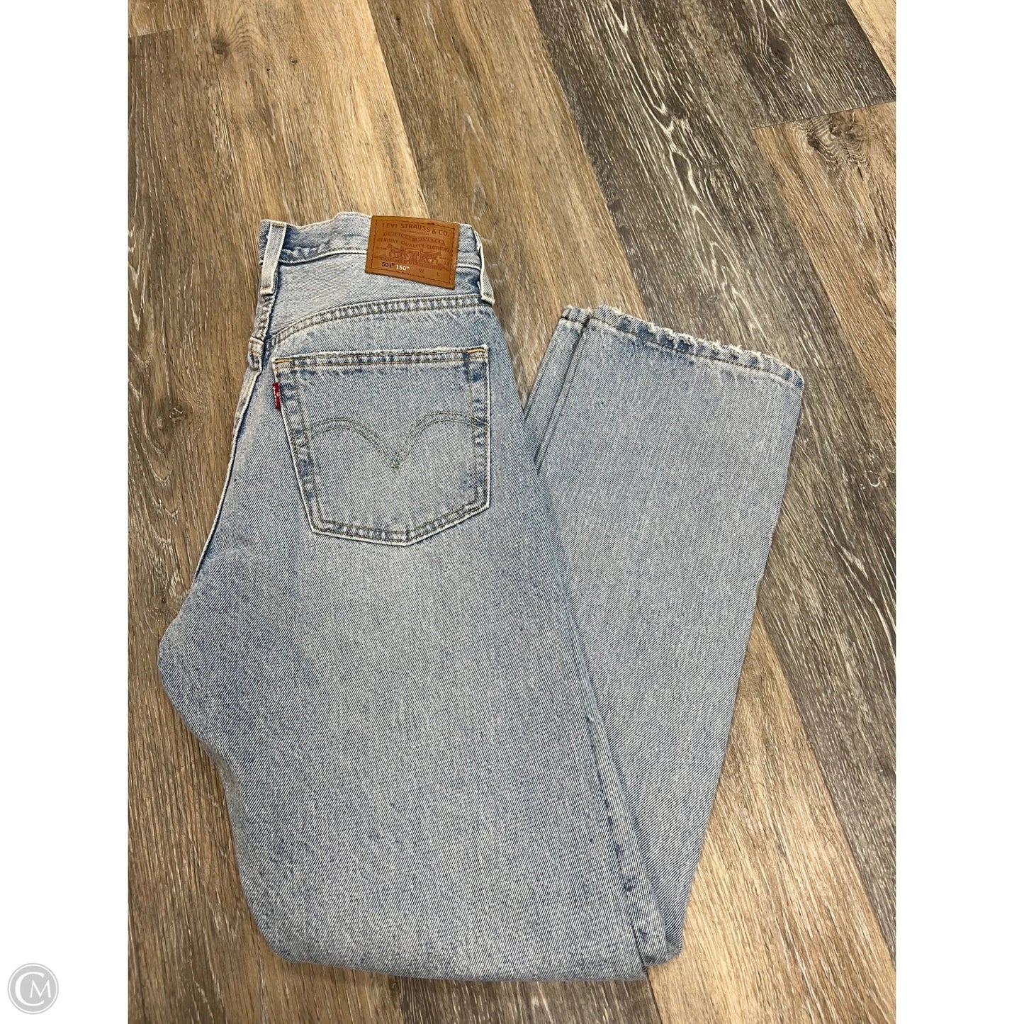 Jeans Straight By Levis In Blue Denim, Size: 1/25