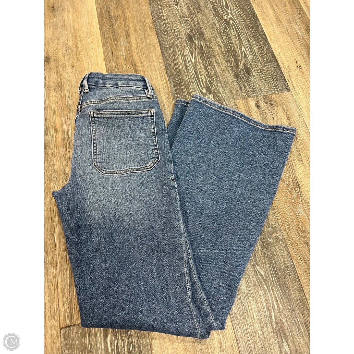 Jeans Flared By Good American In Blue Denim, Size: 4