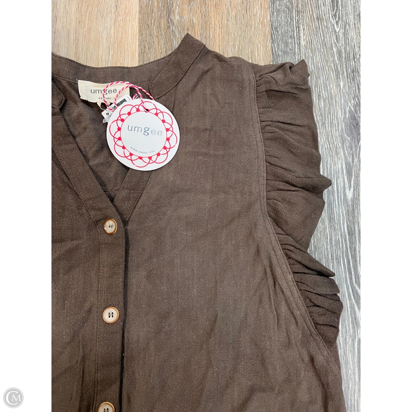 Top Short Sleeve By Umgee In Taupe, Size: S