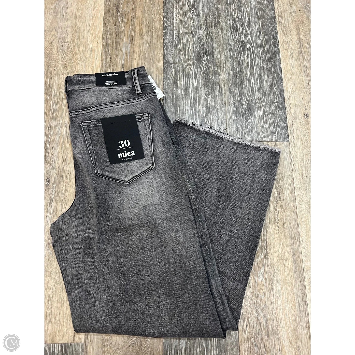 Jeans Wide Leg By Micas In Grey Denim, Size: 10/30