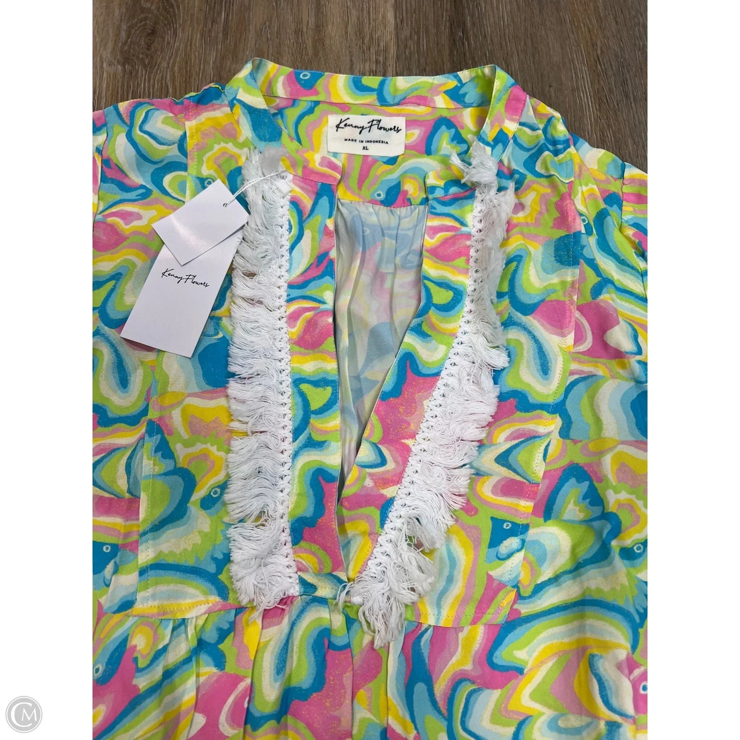 Dress Casual Short By Kenny Flowers In Tie Dye Print, Size: Xl