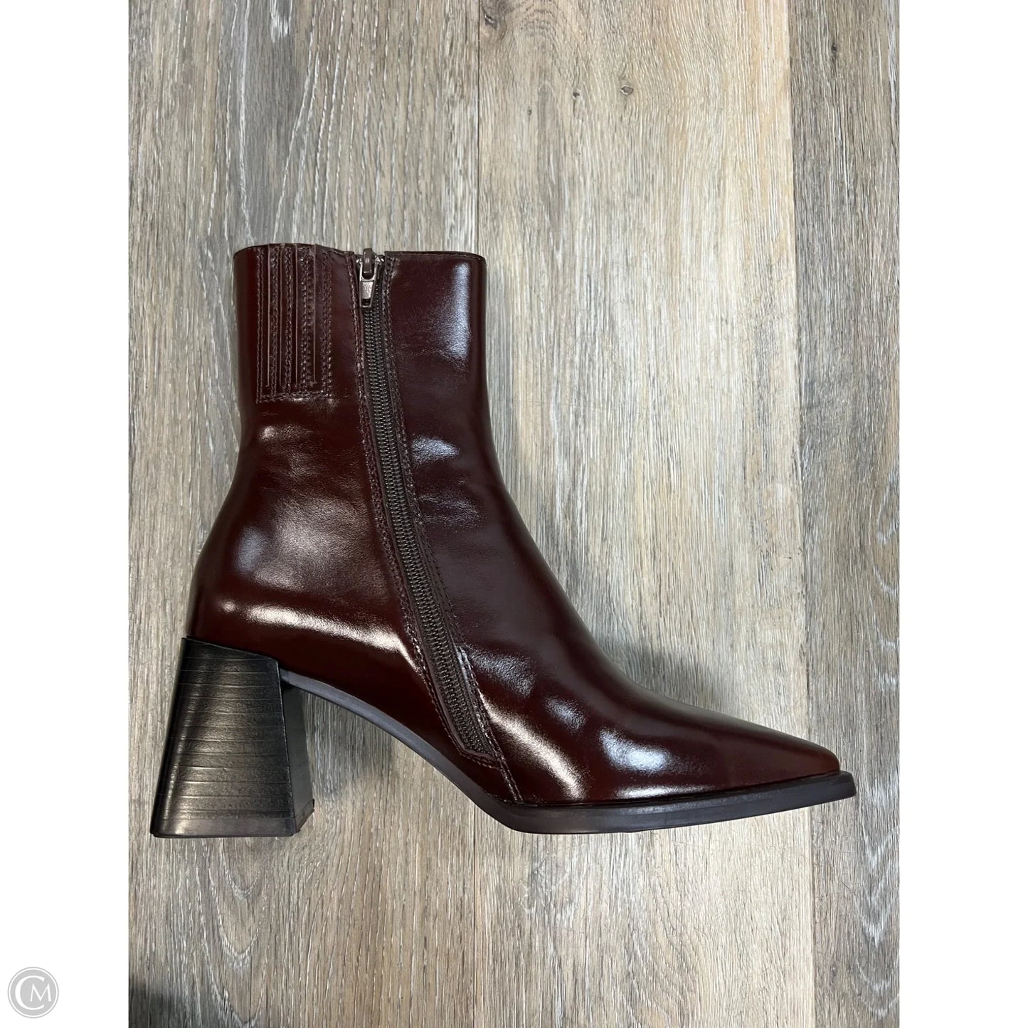 Boots Ankle Heels By Jeffrey Campbell In Maroon, Size: 6.5