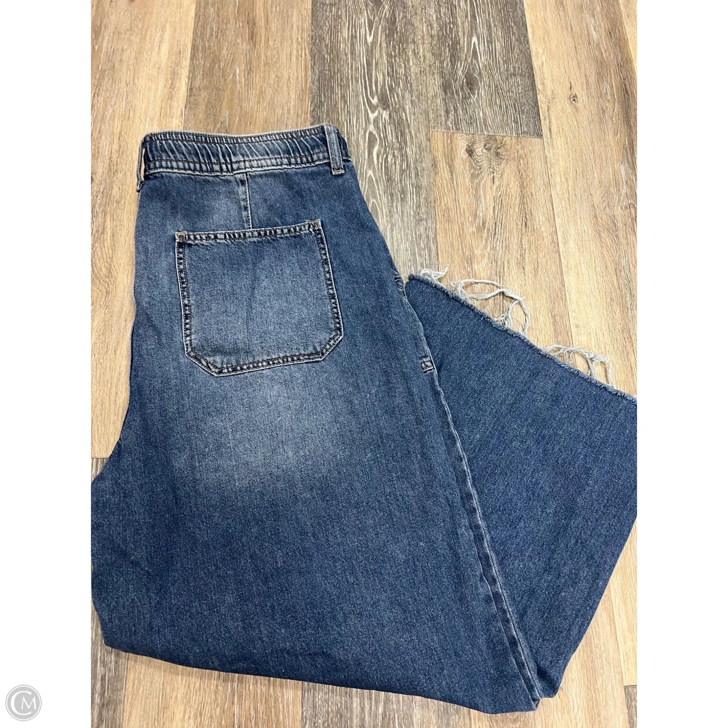 Jeans Wide Leg By Lucky Brand In Blue Denim, Size: L