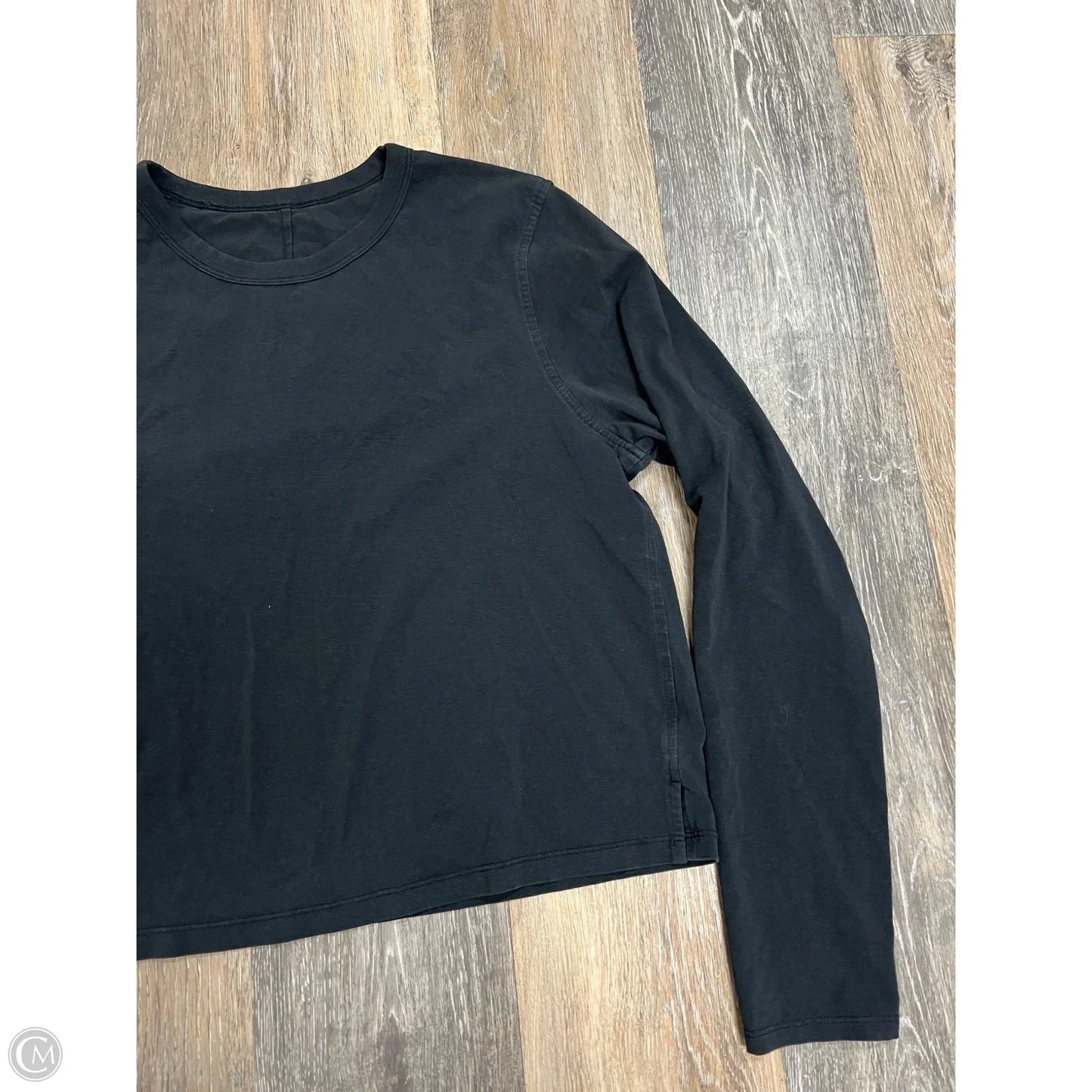 Athletic Top Long Sleeve Crewneck By Lululemon In Black, Size: M