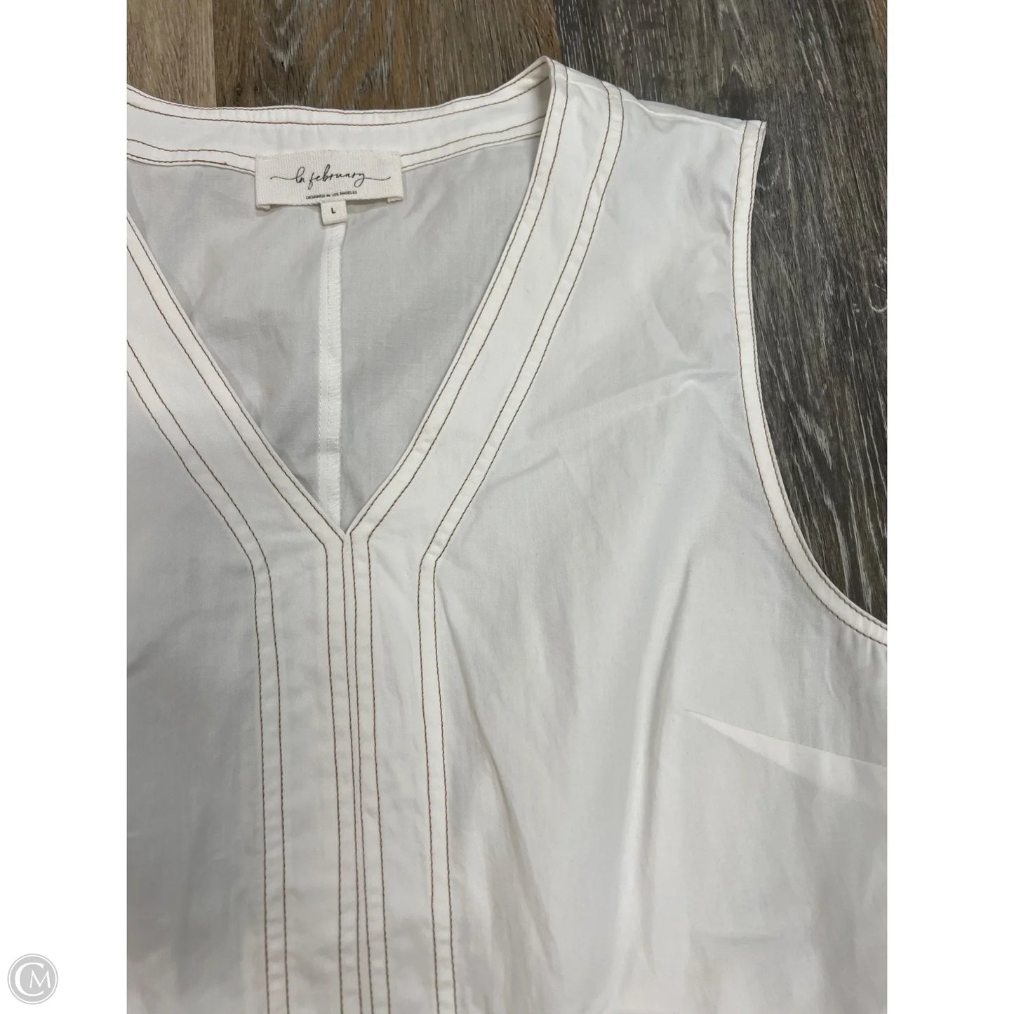 Top Sleeveless By In February In White, Size: L