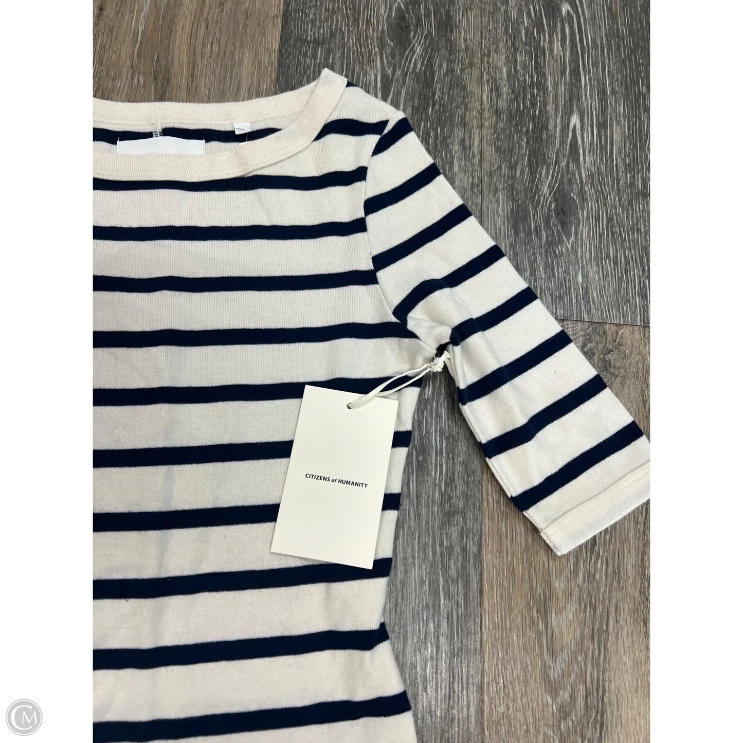 Top 3/4 Sleeve By Citizens Of Humanity In Striped Pattern, Size: S