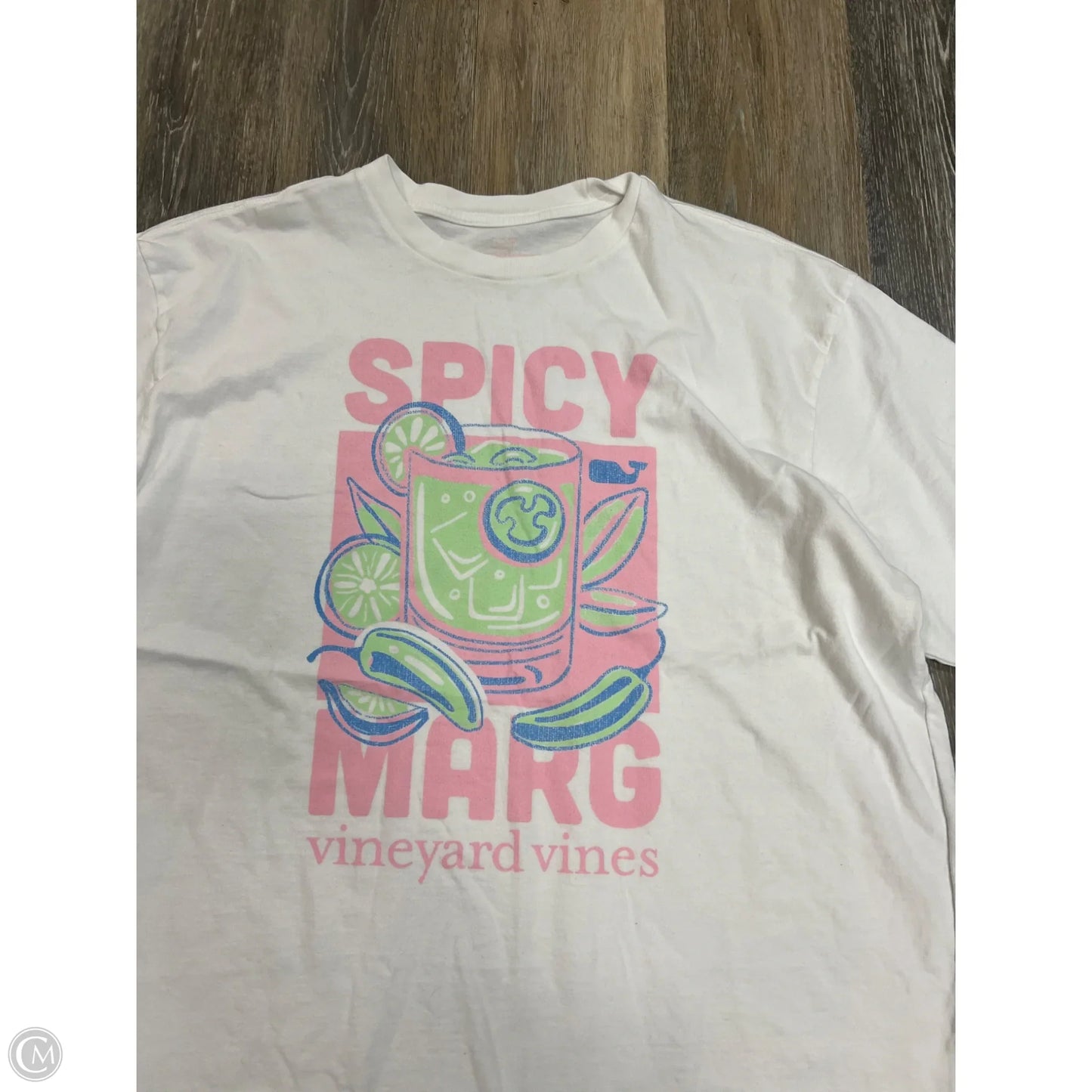 Top Short Sleeve By Vineyard Vines In White, Size: Xl