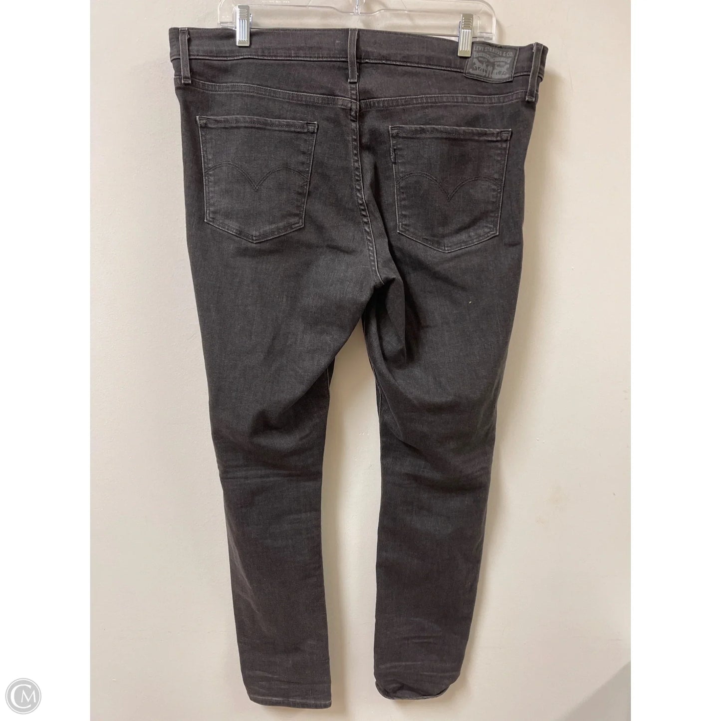 Jeans Skinny By Levis In Black, Size: 14
