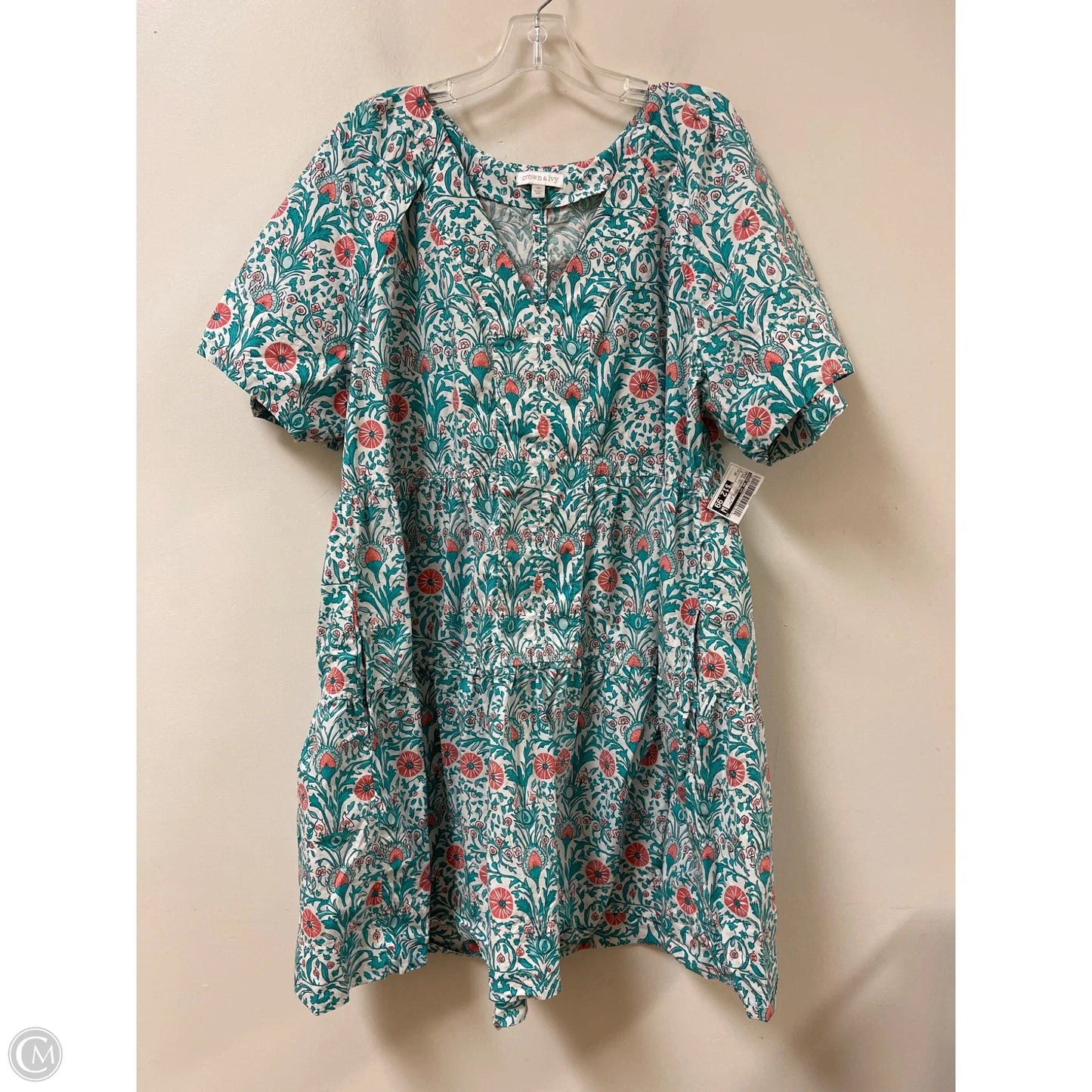 Dress Casual Midi By Crown And Ivy In Floral Print, Size: 2x