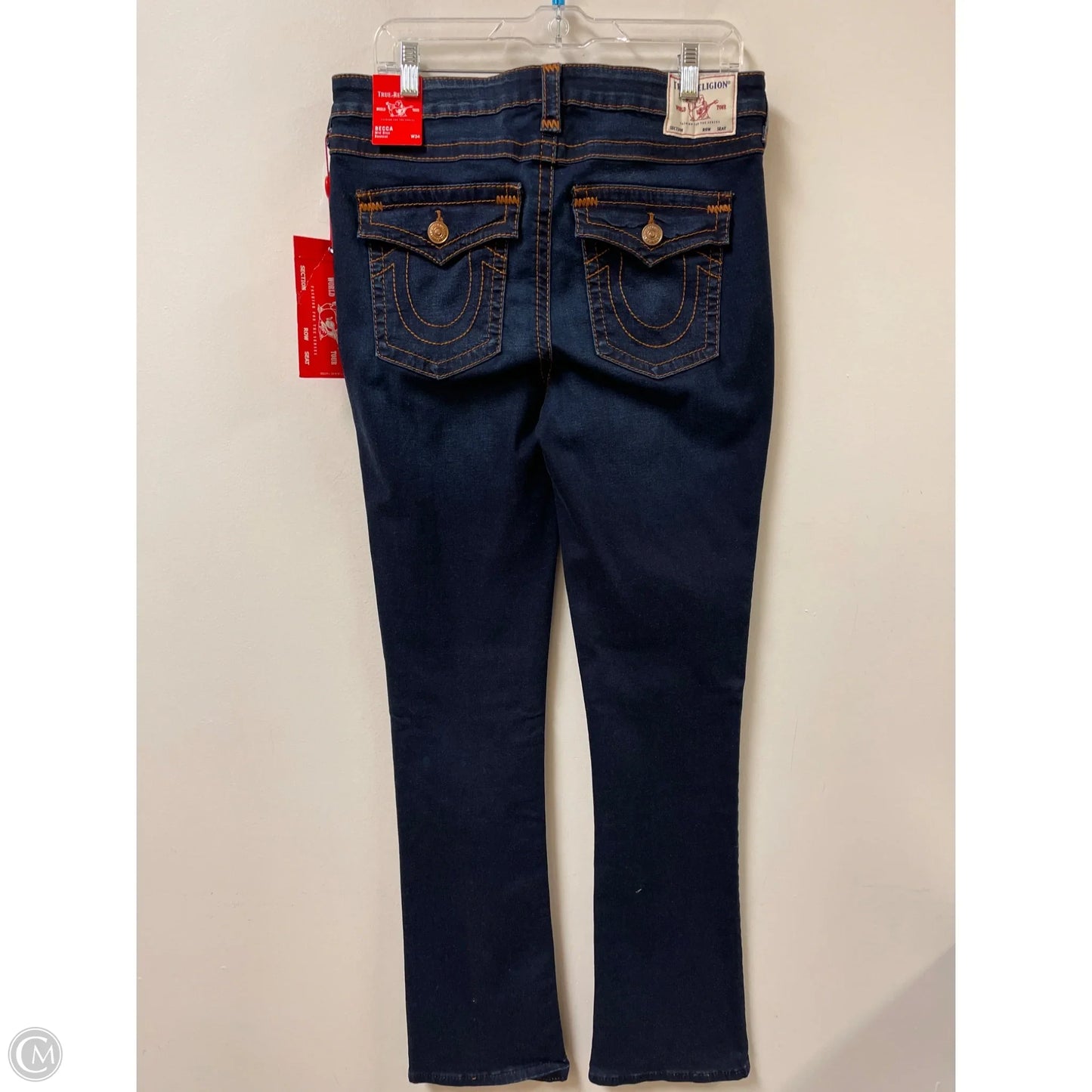 Jeans Boot Cut By True Religion In Blue Denim, Size: 18
