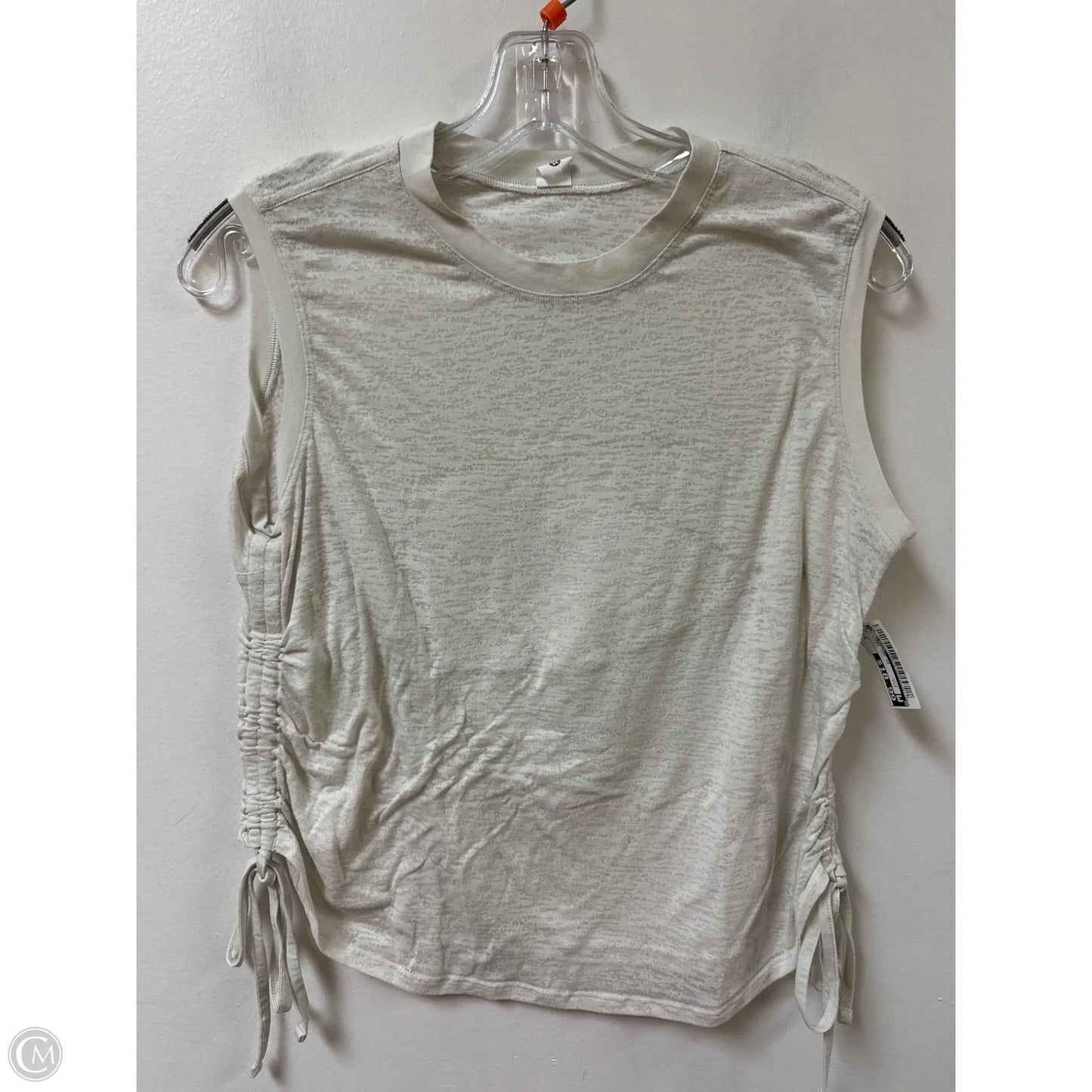 Athletic Top Short Sleeve By Lululemon In Cream, Size: 4