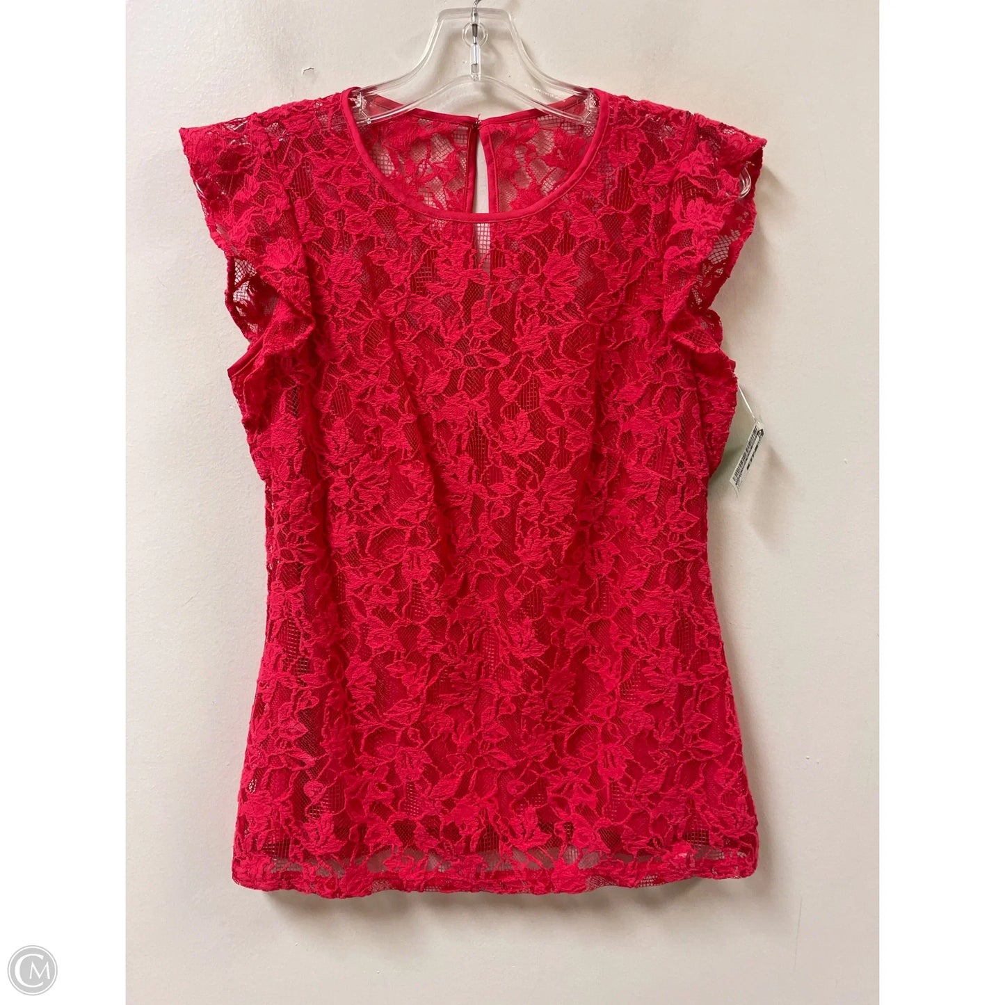 Top Short Sleeve By White House Black Market In Red, Size: M