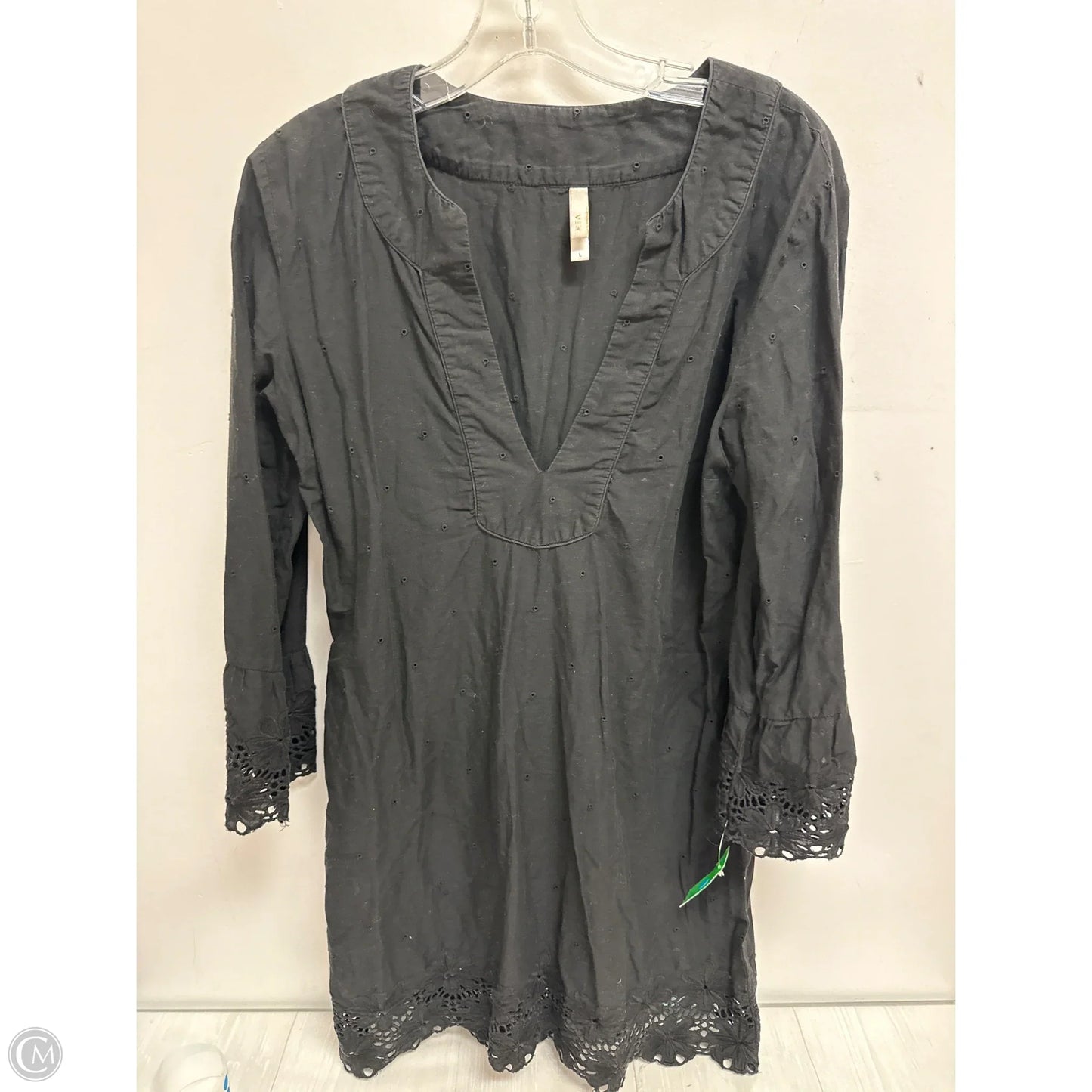 Dress Casual Midi By Clothes Mentor In Black, Size: L