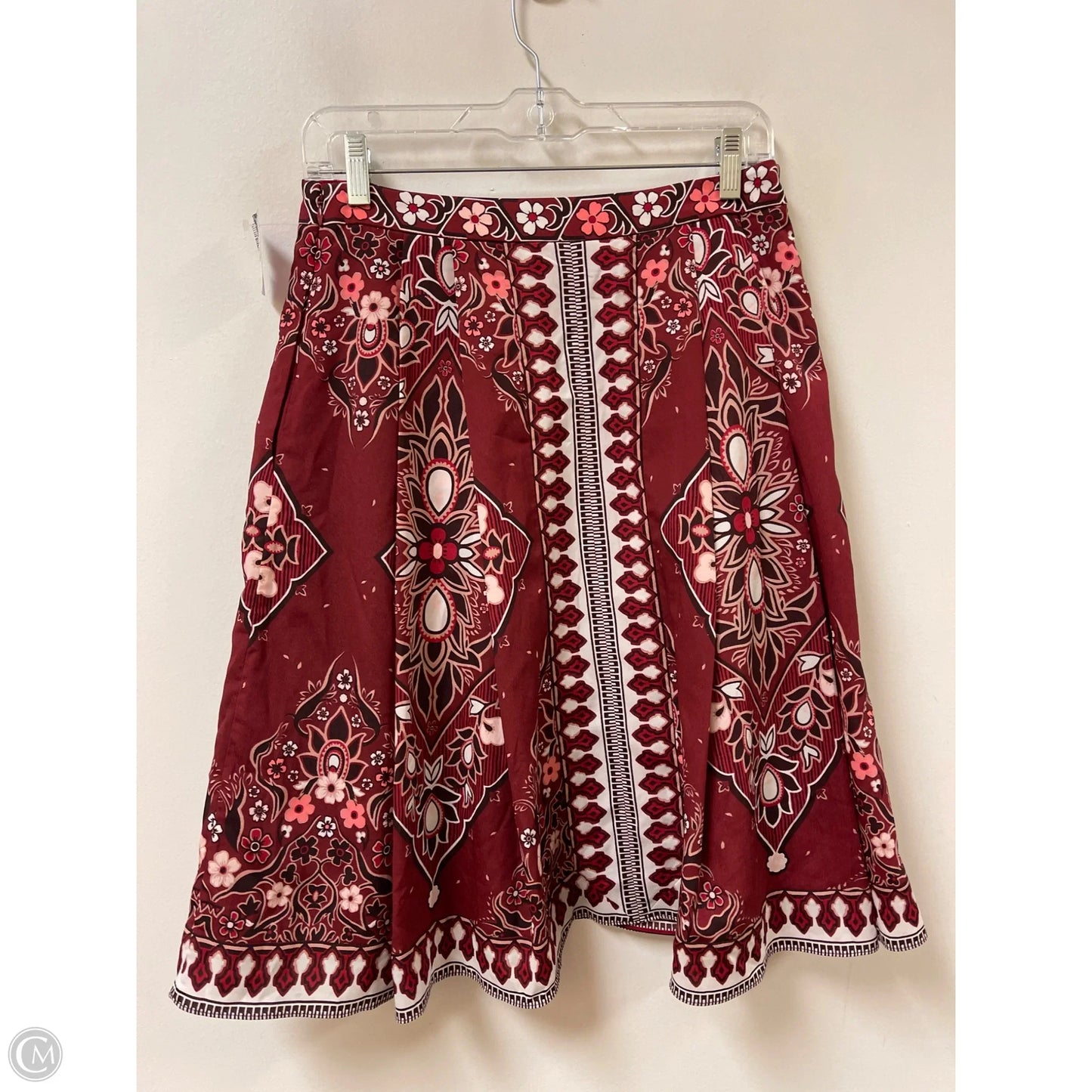 Skirt Midi By Banana Republic In Red, Size: 4