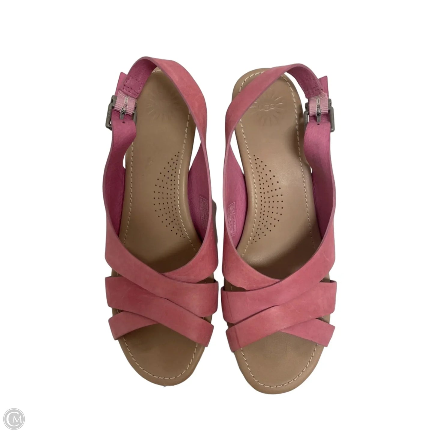 Sandals Designer By Ugg In Pink, Size: 8