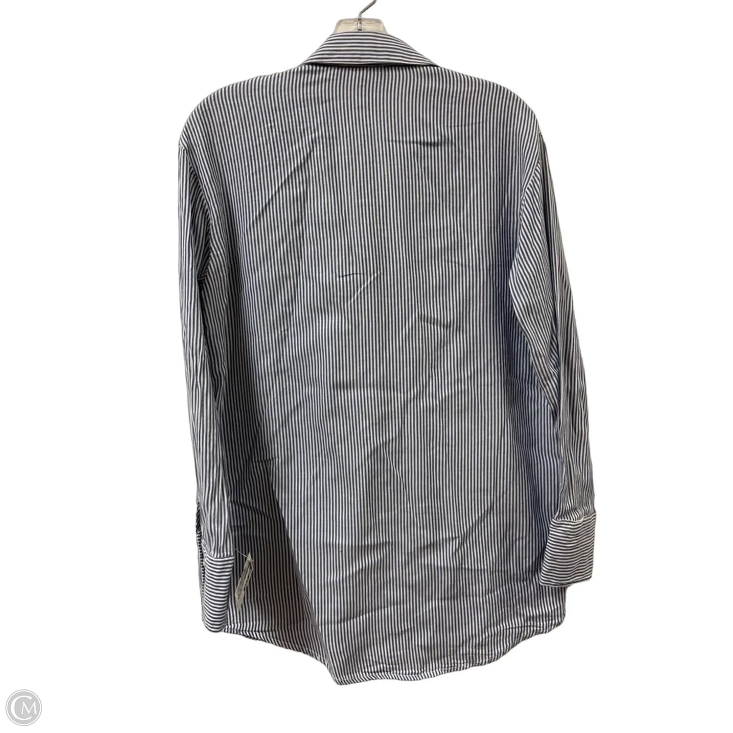 Blouse Long Sleeve By Jones New York In Striped Pattern, Size: S