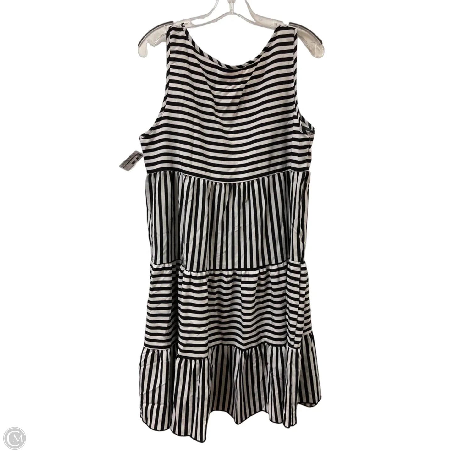 Dress Casual Midi By Shein In Striped Pattern, Size: Xl
