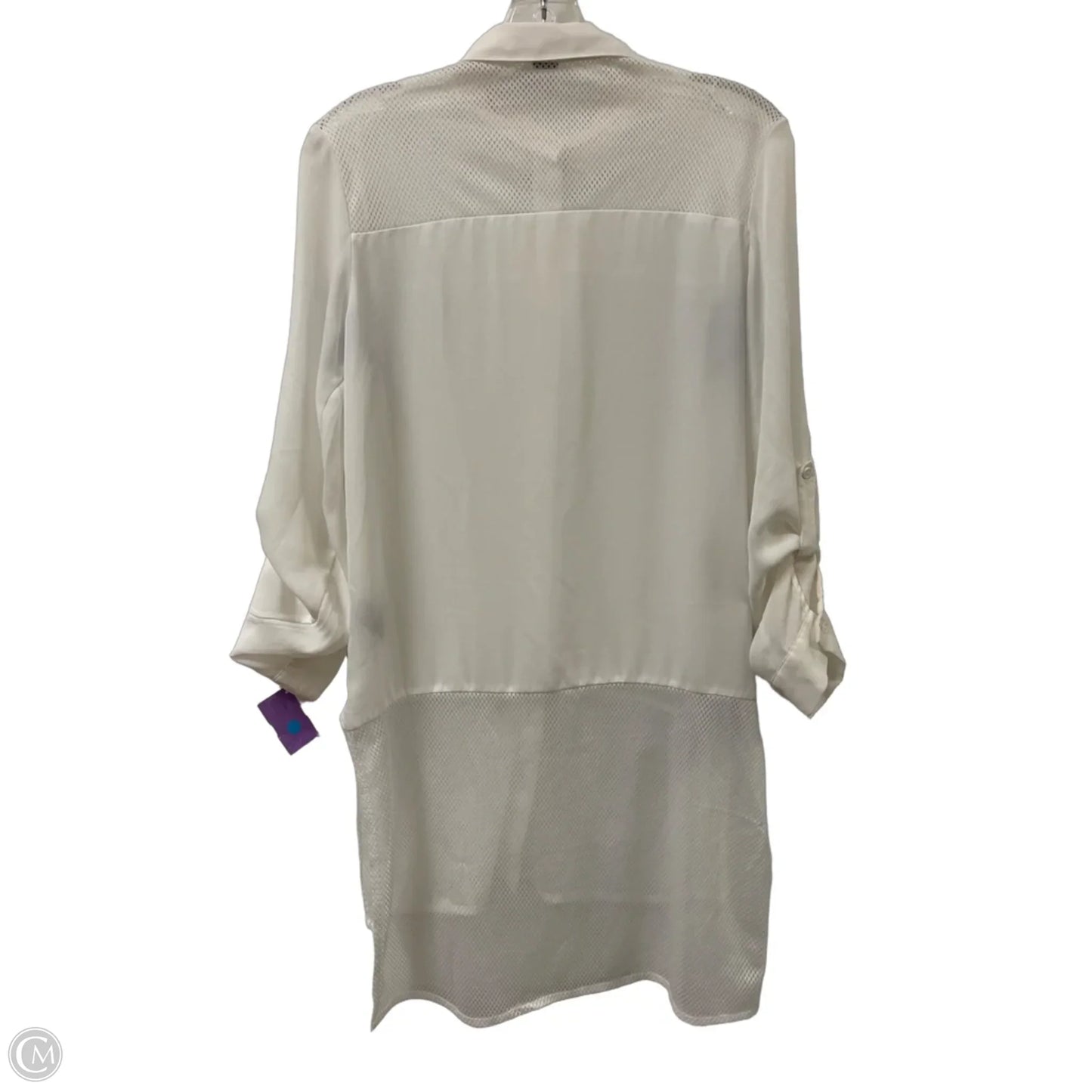 Tunic Long Sleeve By Clothes Mentor In White, Size: S