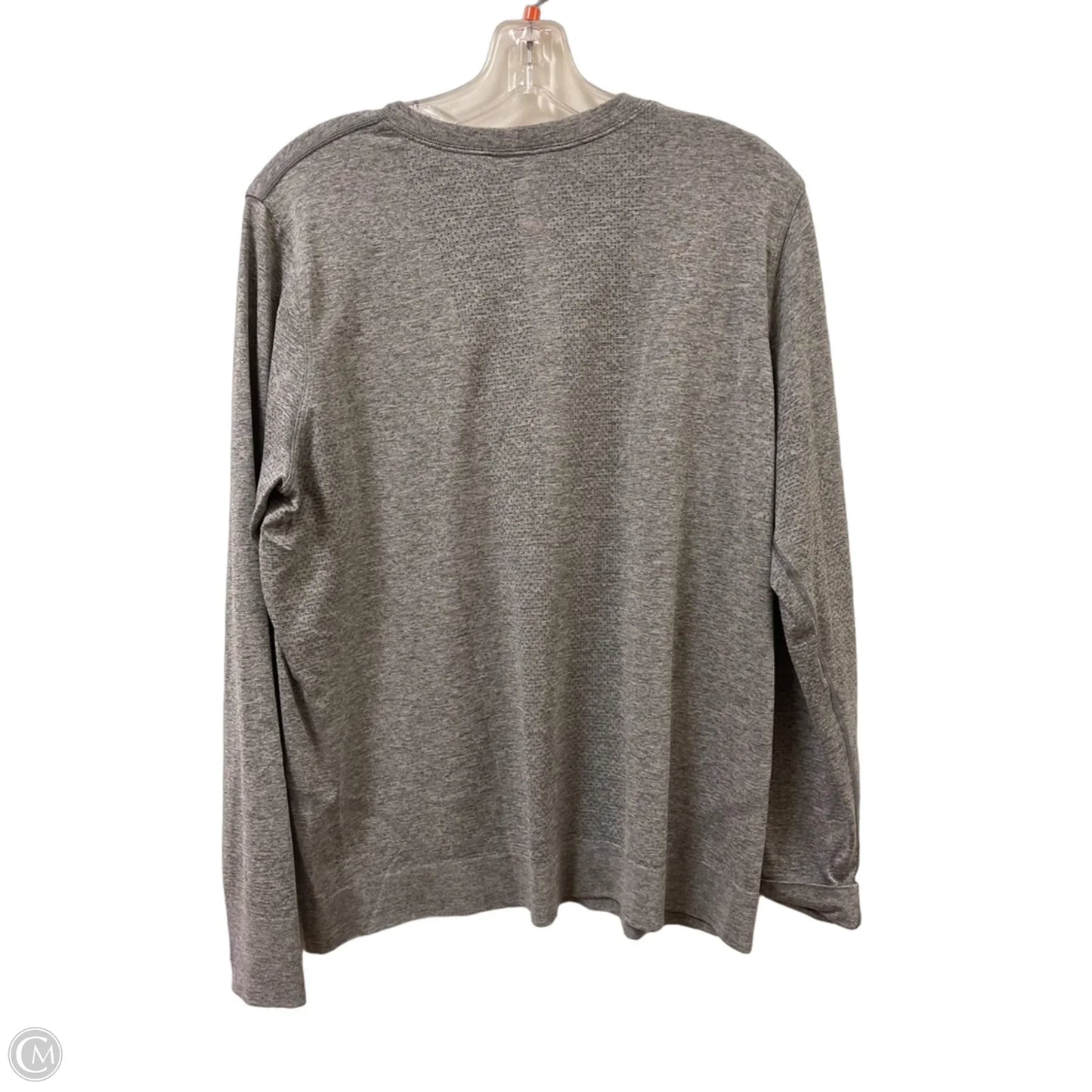 Athletic Top Long Sleeve Crewneck By Lululemon In Grey, Size: Xl