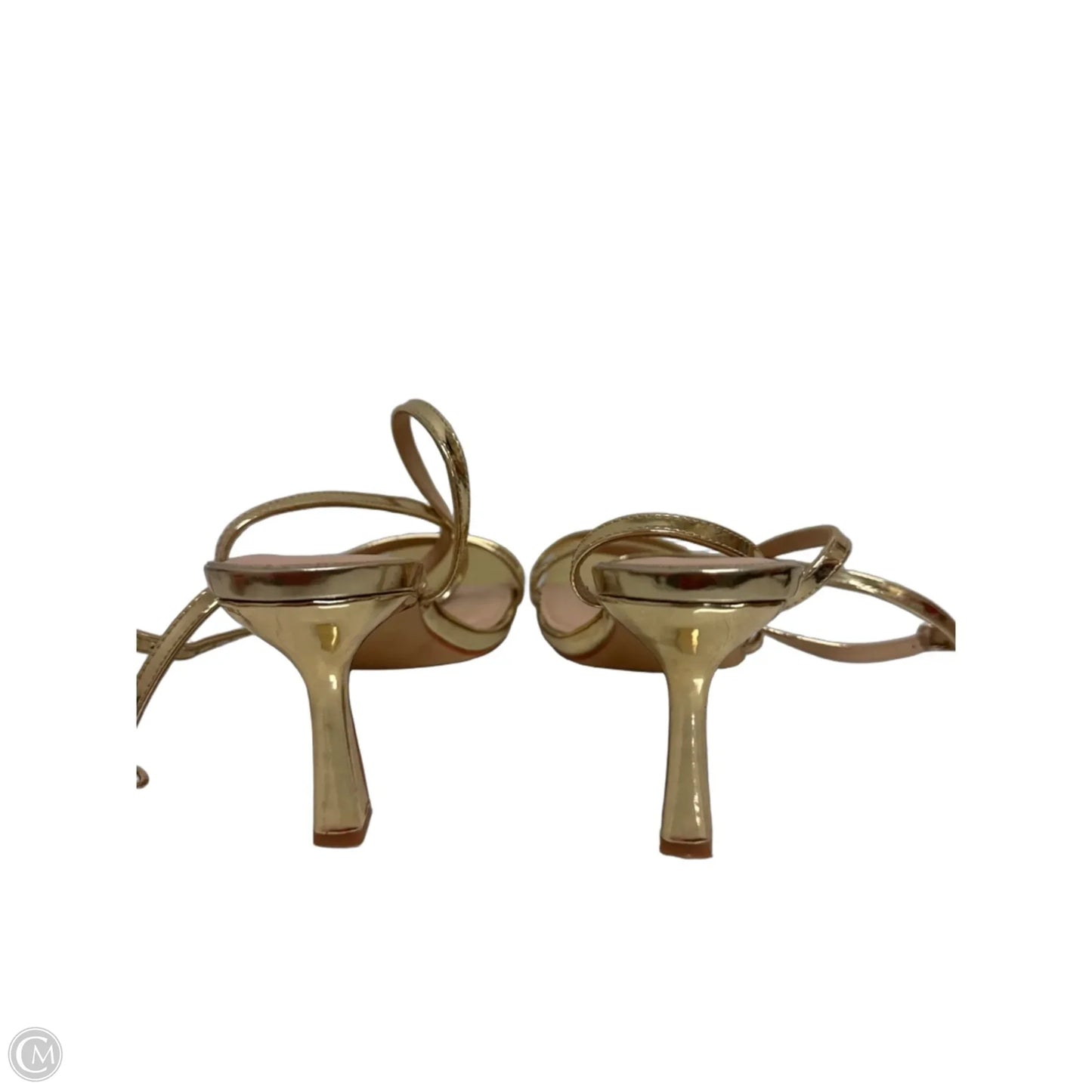 Sandals Heels Stiletto By Clothes Mentor In Gold, Size: 10.5