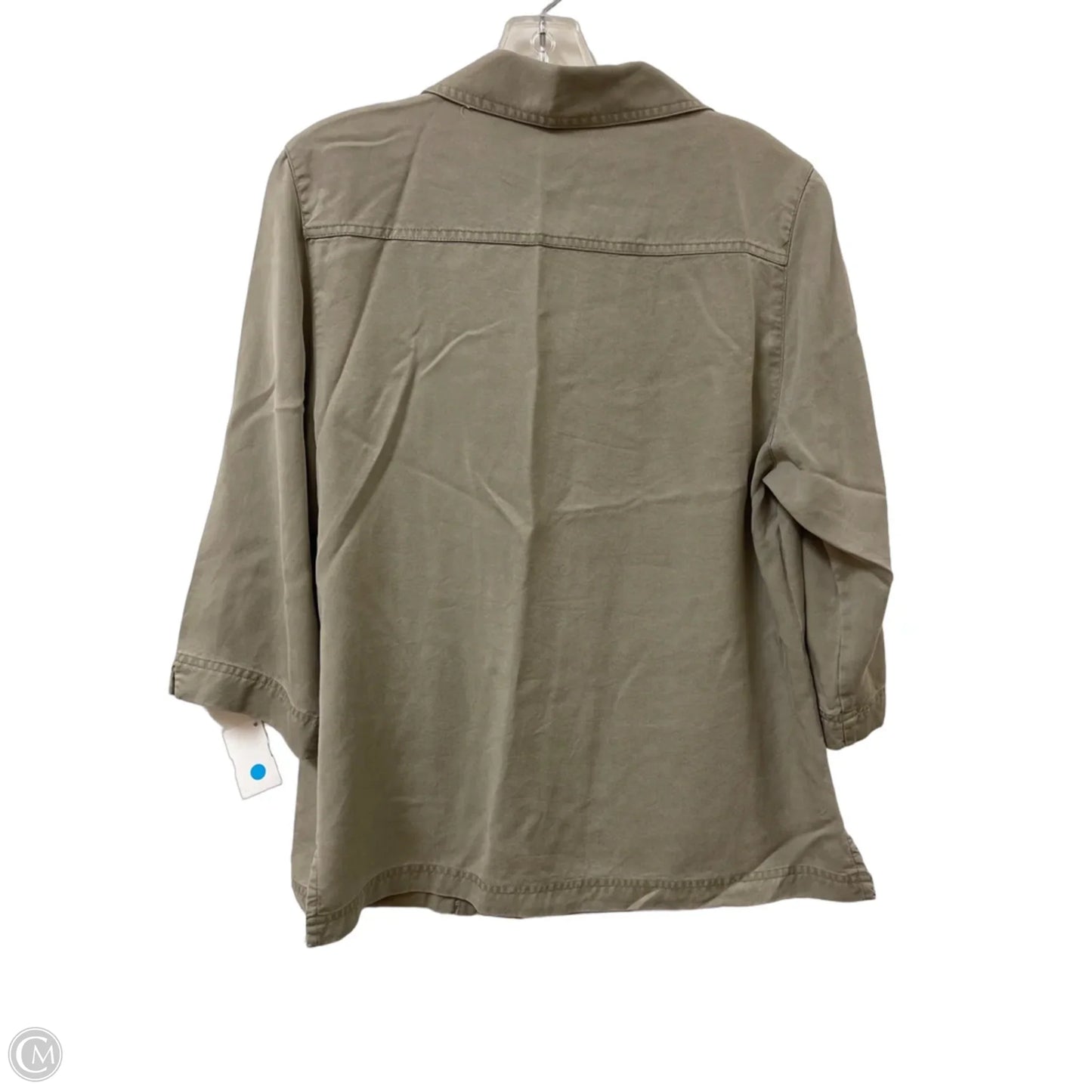 Jacket Shirt By French Laundry In Green, Size: M