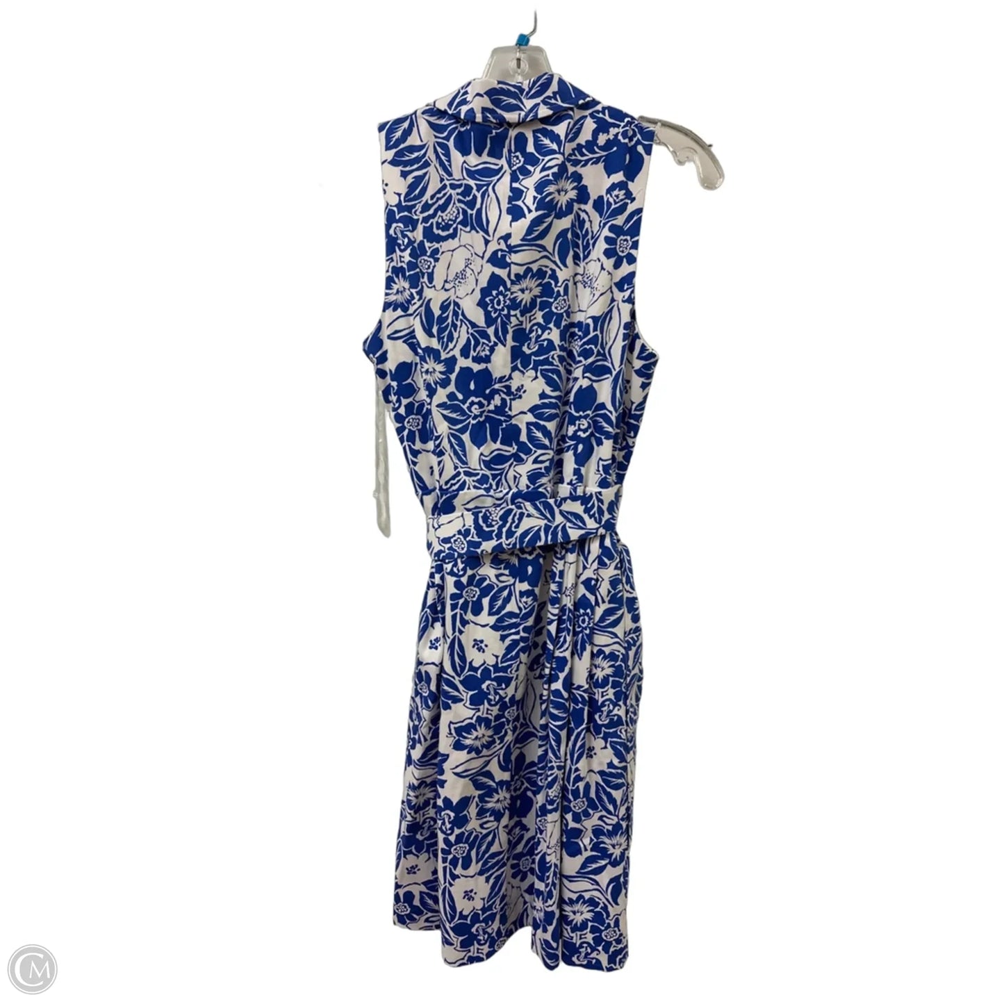 Dress Casual Midi By Anne Klein In Blue & White, Size: S