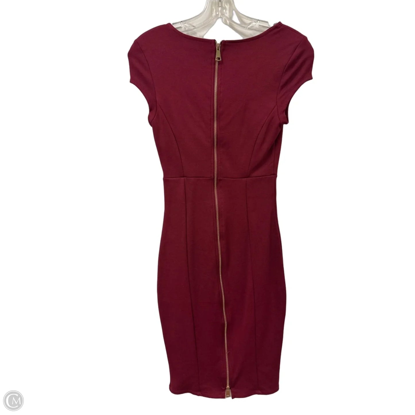 Dress Work By Clothes Mentor In Maroon, Size: Xs