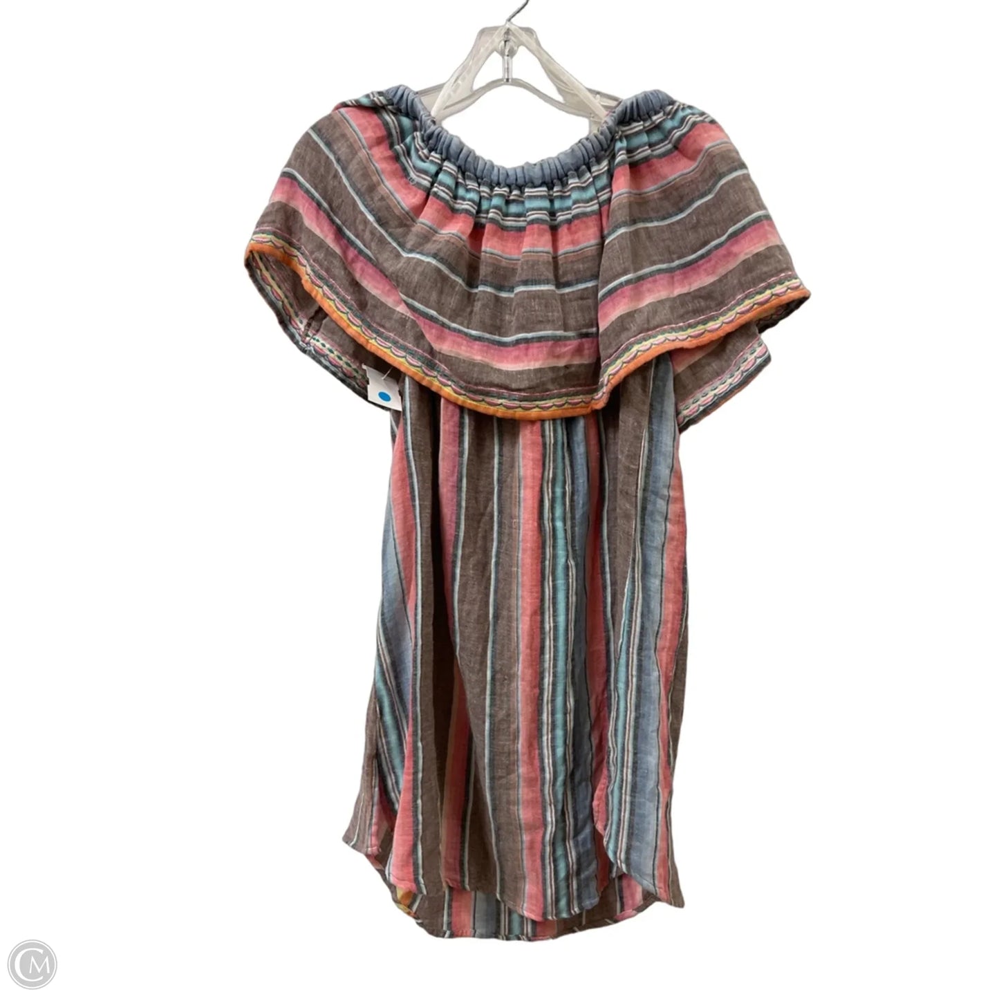 Dress Casual Midi By Cmc In Striped Pattern, Size: M