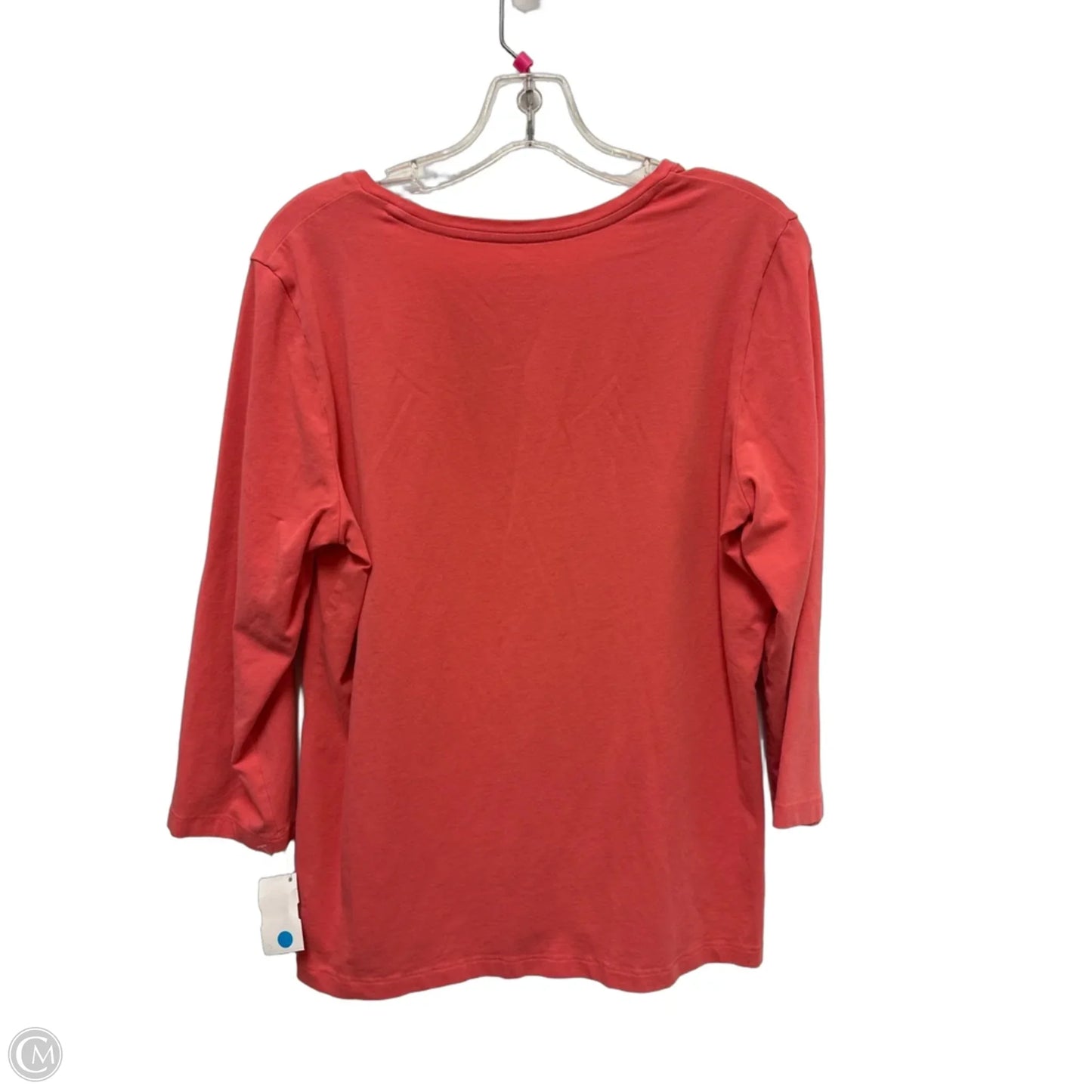 Top Long Sleeve Basic By Chicos In Coral, Size: L