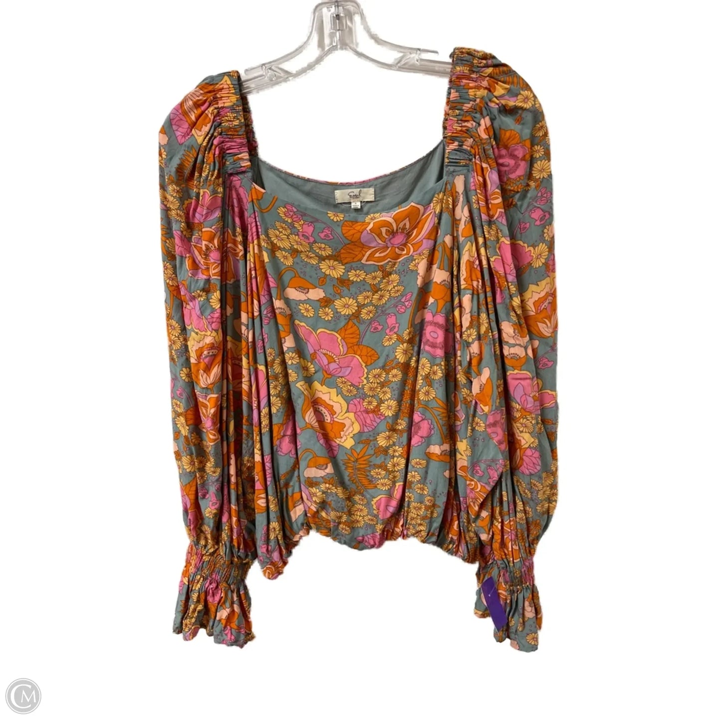 Top Long Sleeve By Easel In Floral Print, Size: S