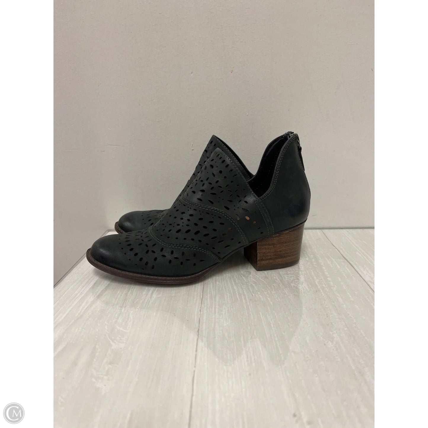 Boots Ankle Heels By Sofft In Grey, Size: 8