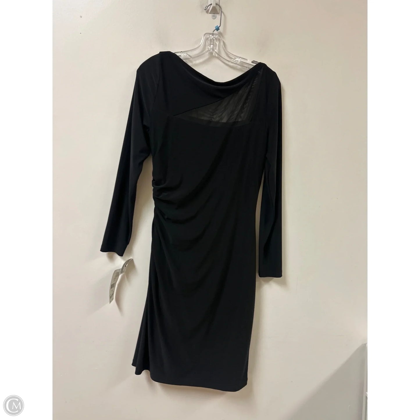 Dress Party Midi By Lauren By Ralph Lauren In Black, Size: L