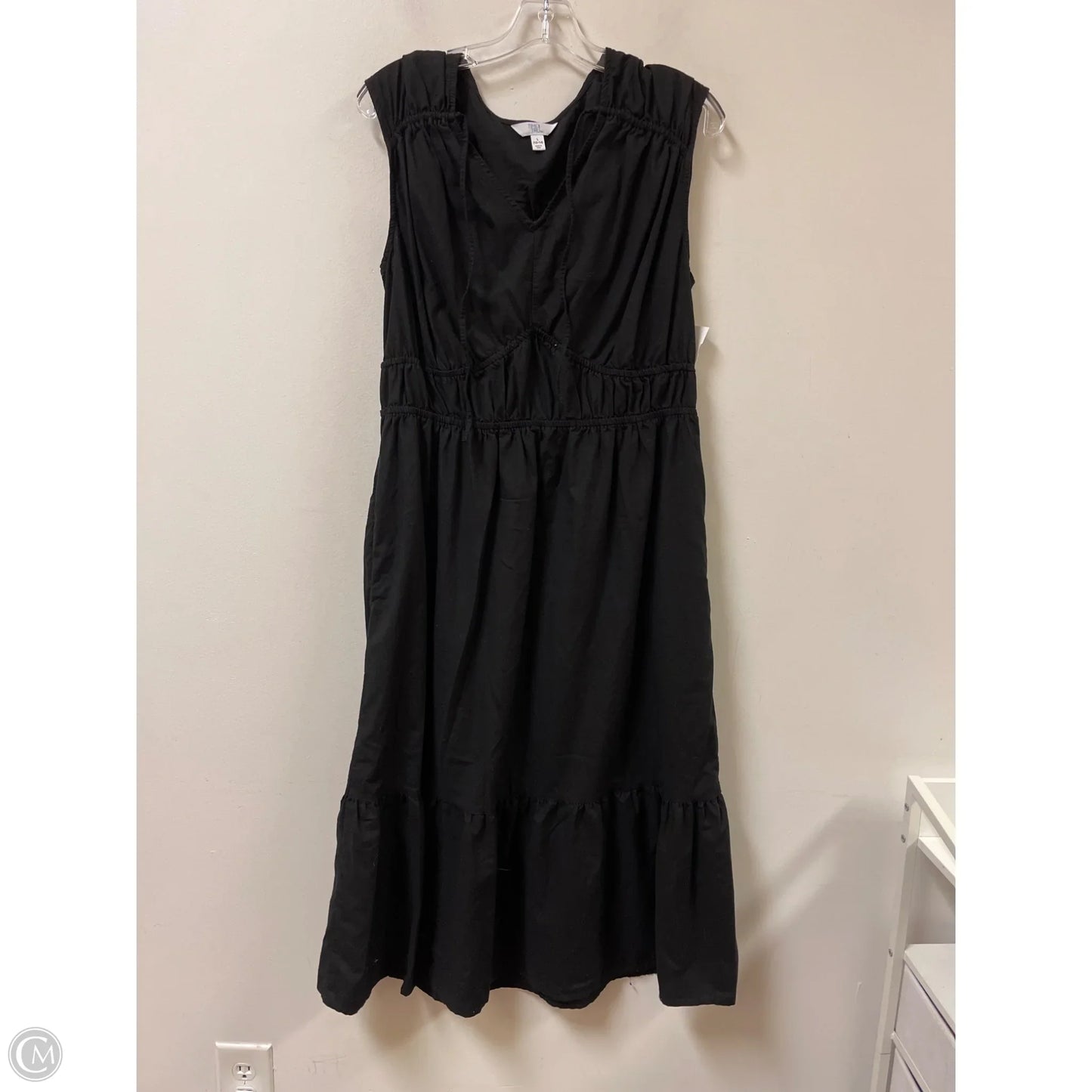 Dress Casual Maxi By Time And Tru In Black, Size: L