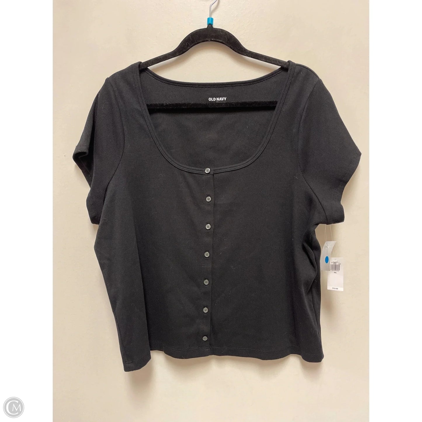 Top Short Sleeve By Old Navy In Black, Size: 1x
