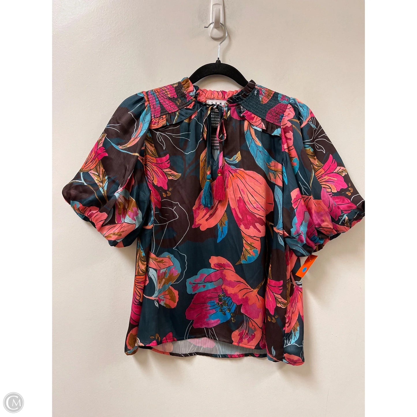 Top Short Sleeve By Thml In Floral Print, Size: Xs