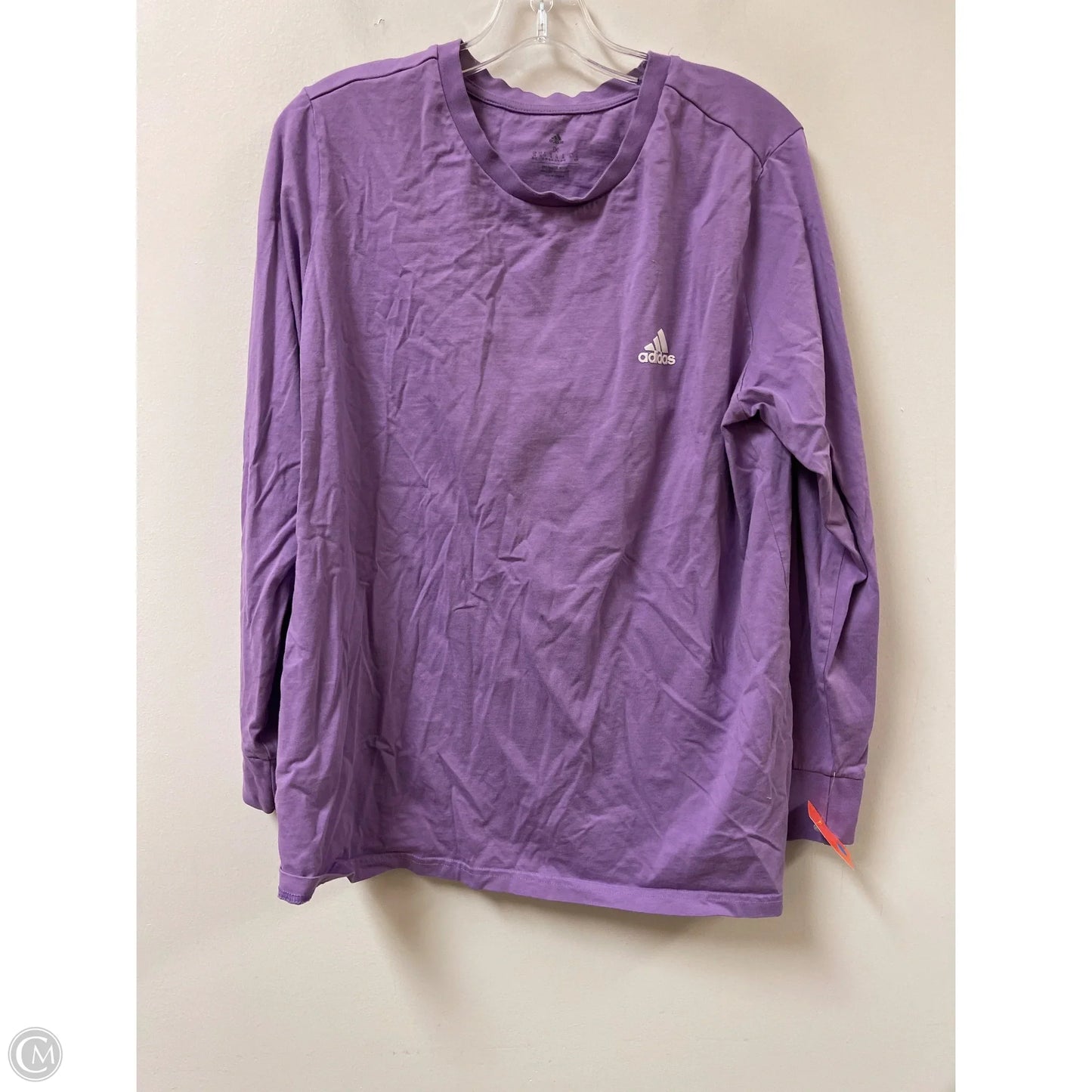 Athletic Top Long Sleeve Crewneck By Adidas In Purple, Size: 1x